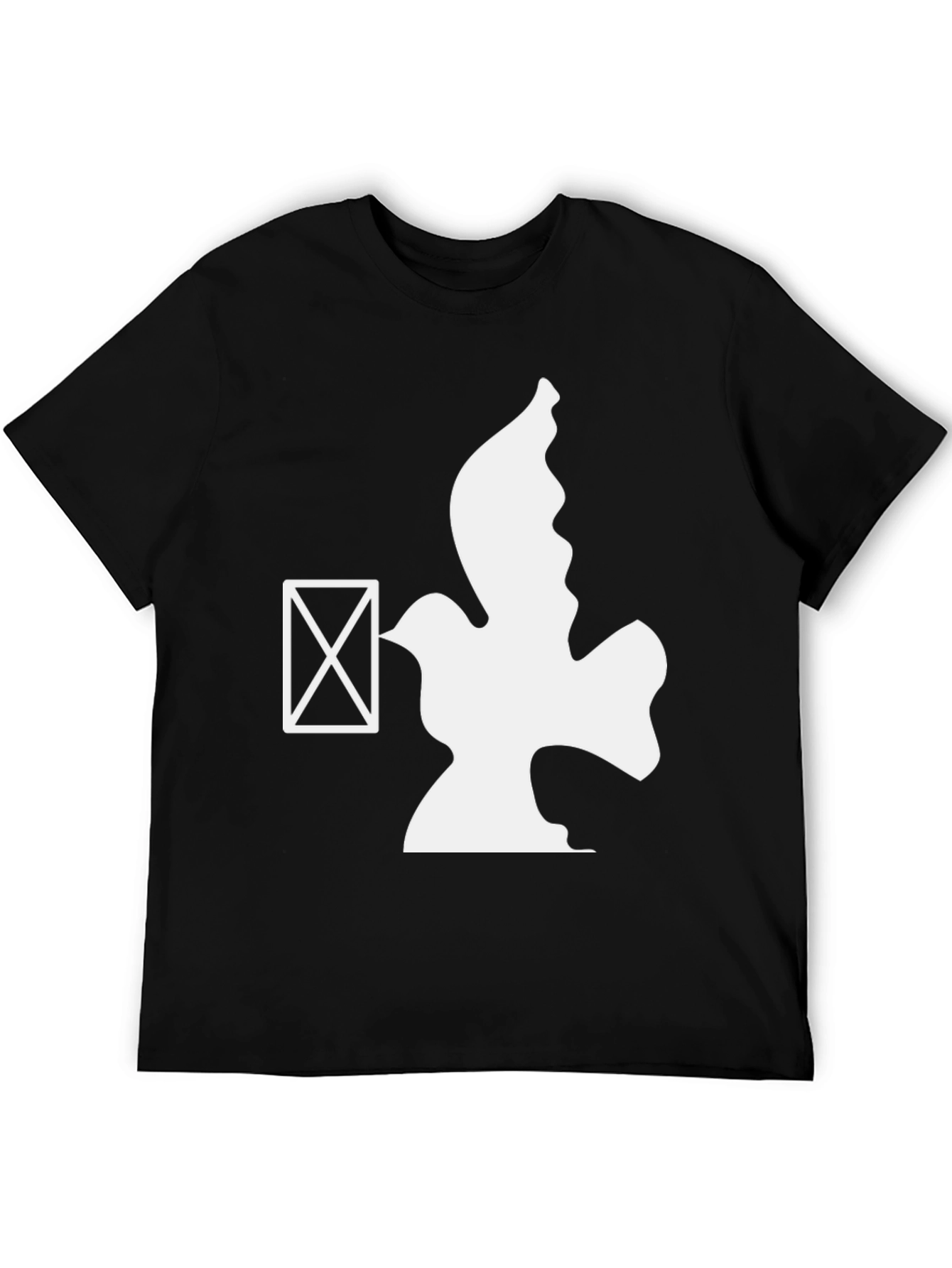 Dove & Envelope Graphic Tee - Mens Black T-Shirt