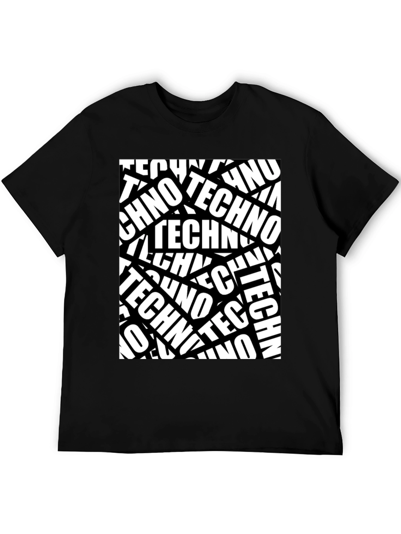 Bold Techno T-Shirt - Black Graphic Tee