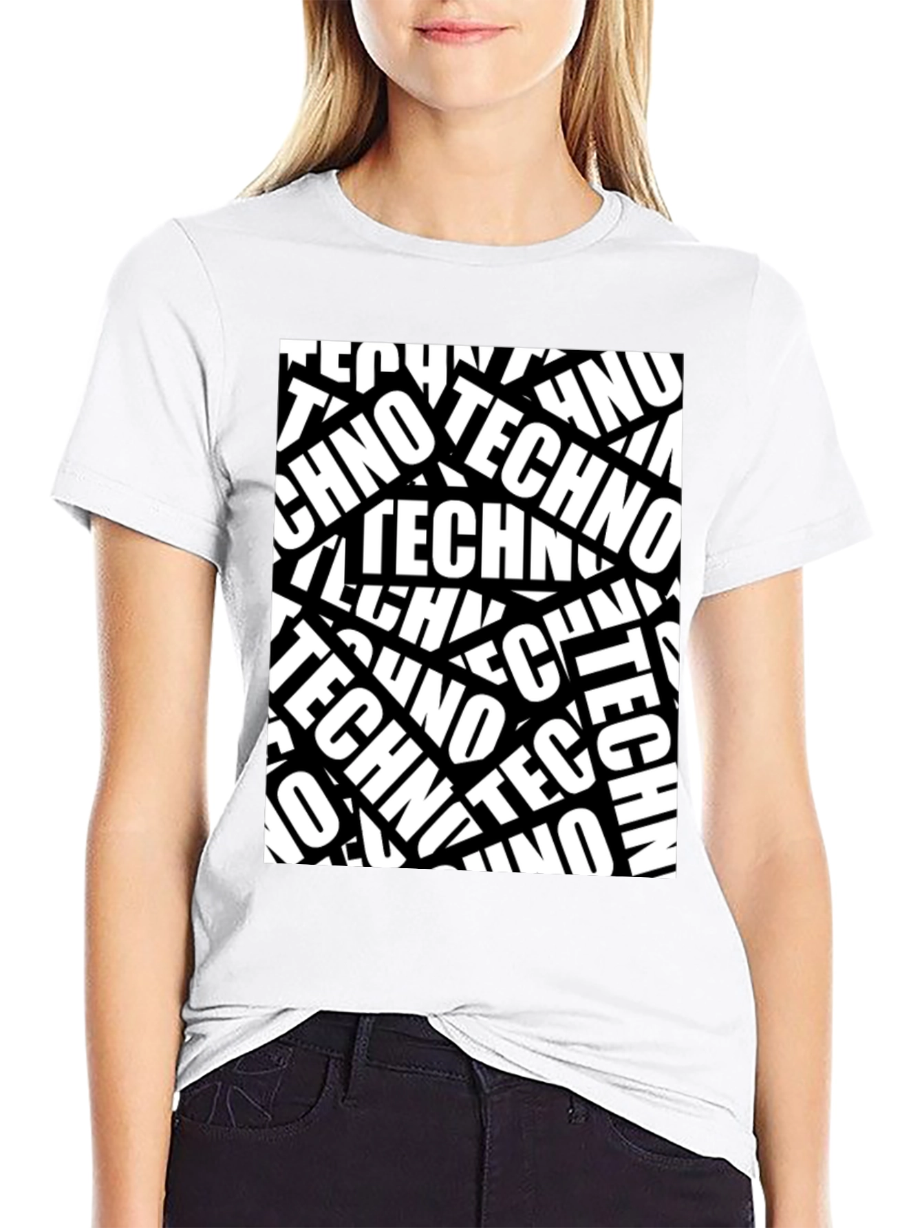 Bold Techno T-Shirt - Black Graphic Tee