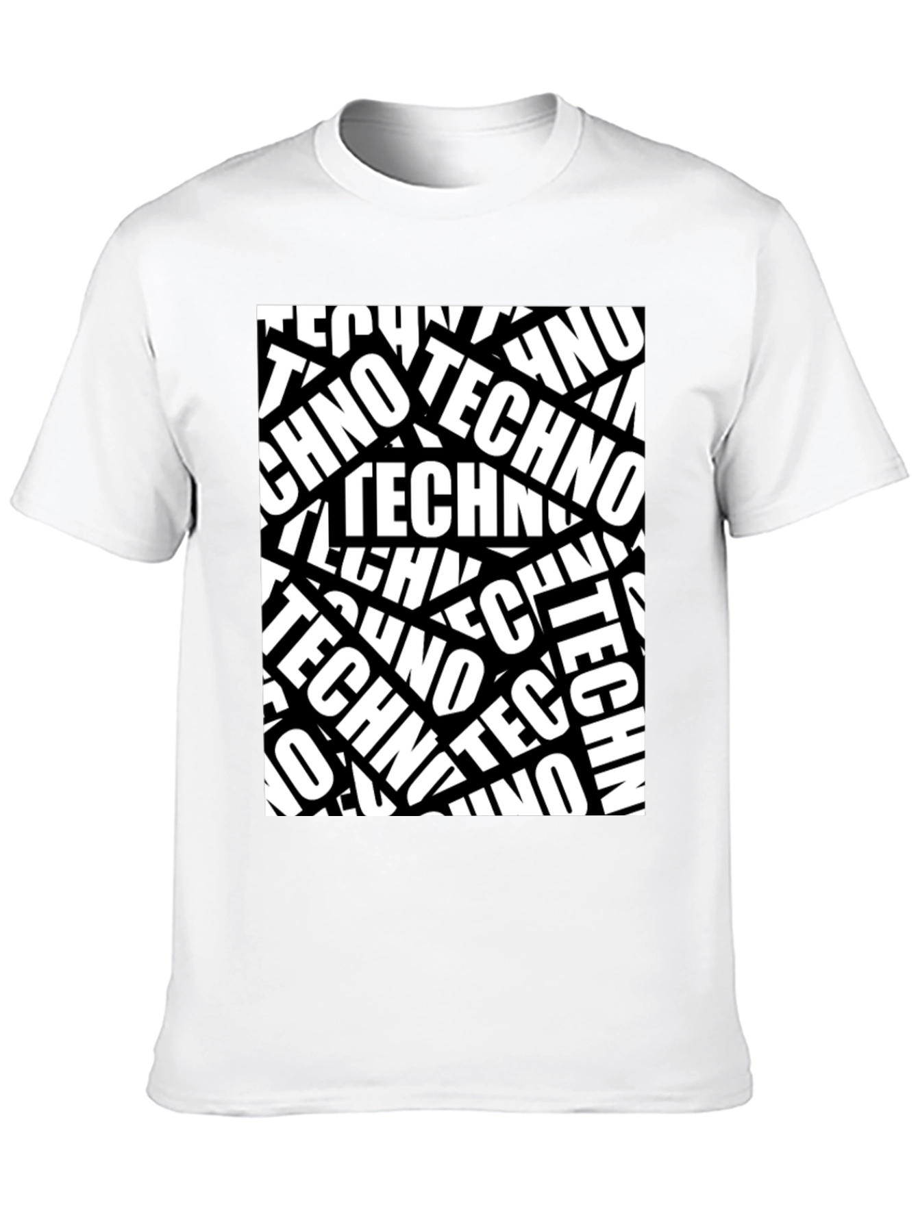 Bold Techno T-Shirt - Black Graphic Tee