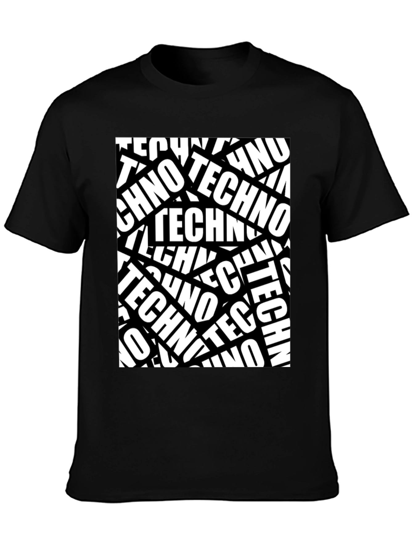 Bold Techno T-Shirt - Black Graphic Tee