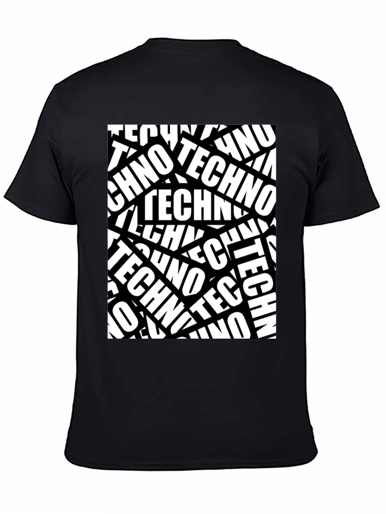 Bold Techno T-Shirt - Black Graphic Tee