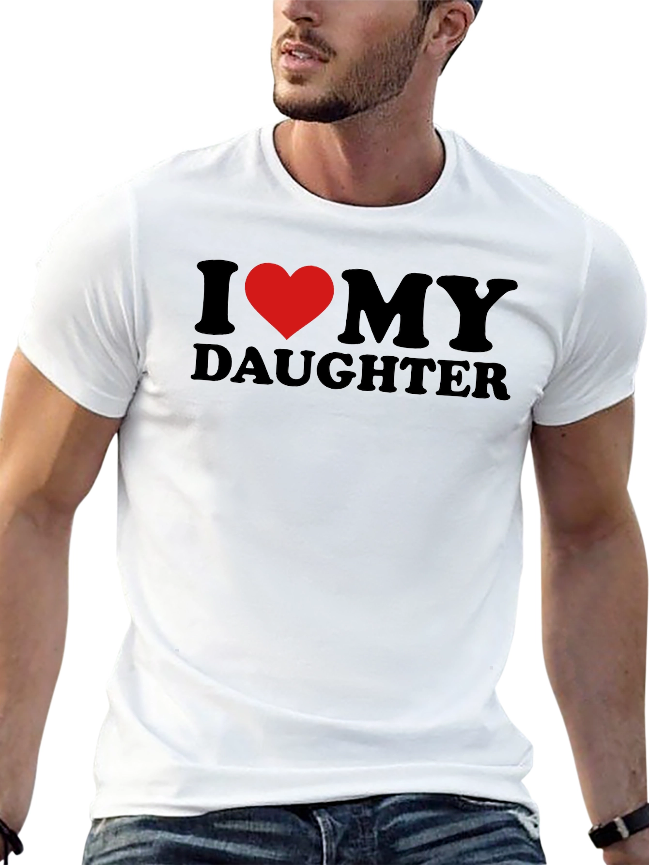 I Love My Daughter Black T-Shirt