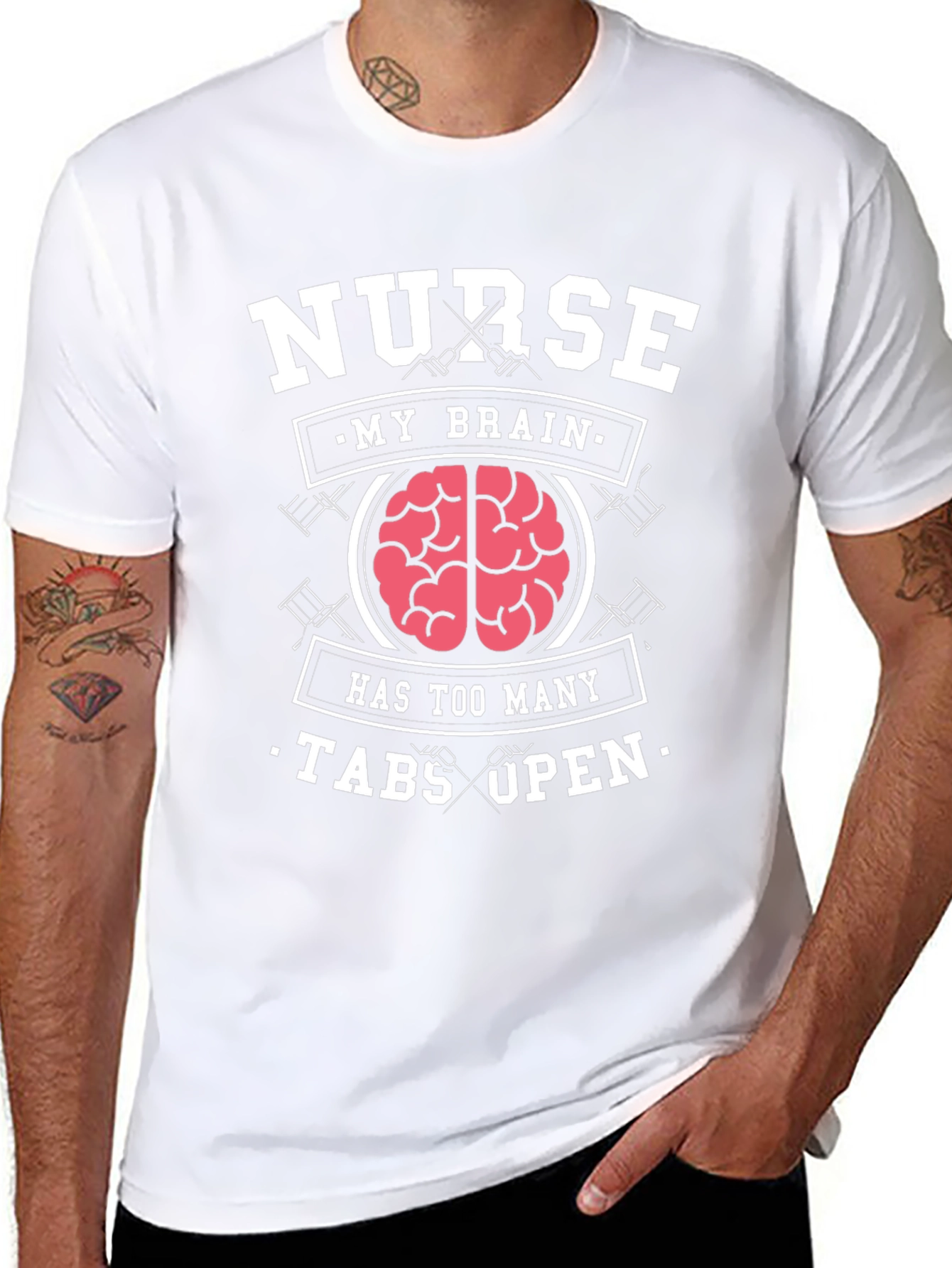 Nurse Brain T-Shirt - Too Many Tabs Open