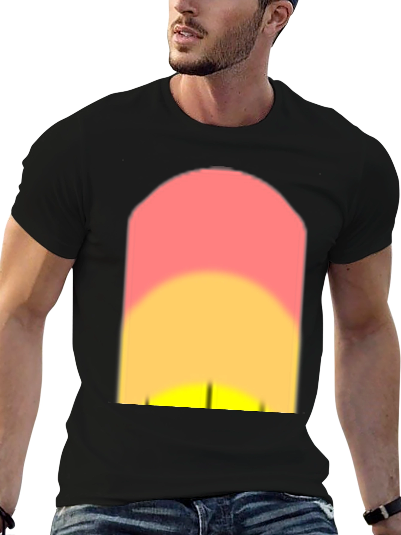 Sunset Graphic Black T-Shirt