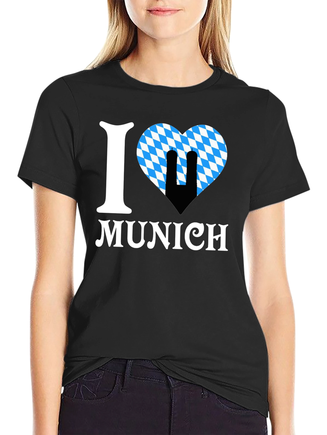 I Love Munich T-Shirt Black Oktoberfest Tee