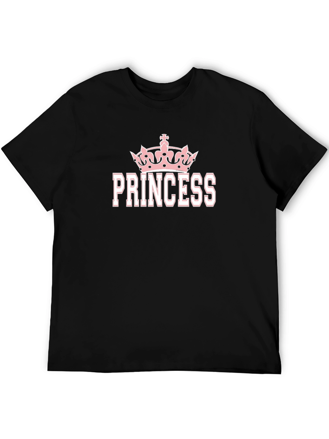 Princess Crown Graphic Black T-Shirt
