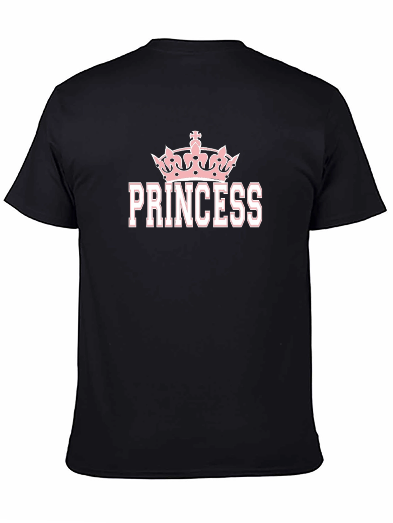 Princess Crown Graphic Black T-Shirt