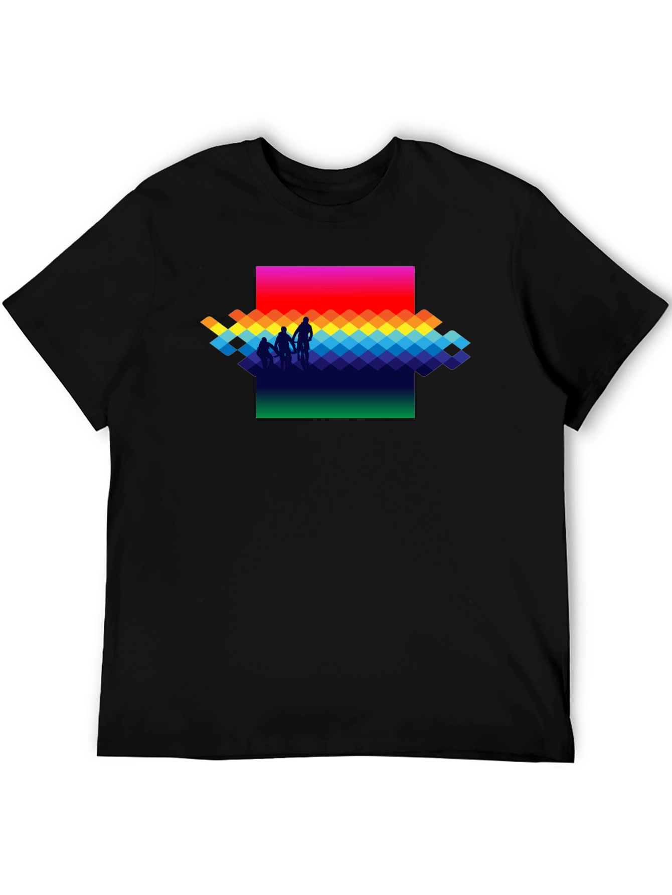 Rainbow Pixel Art T-Shirt - Stylish Graphic Tee