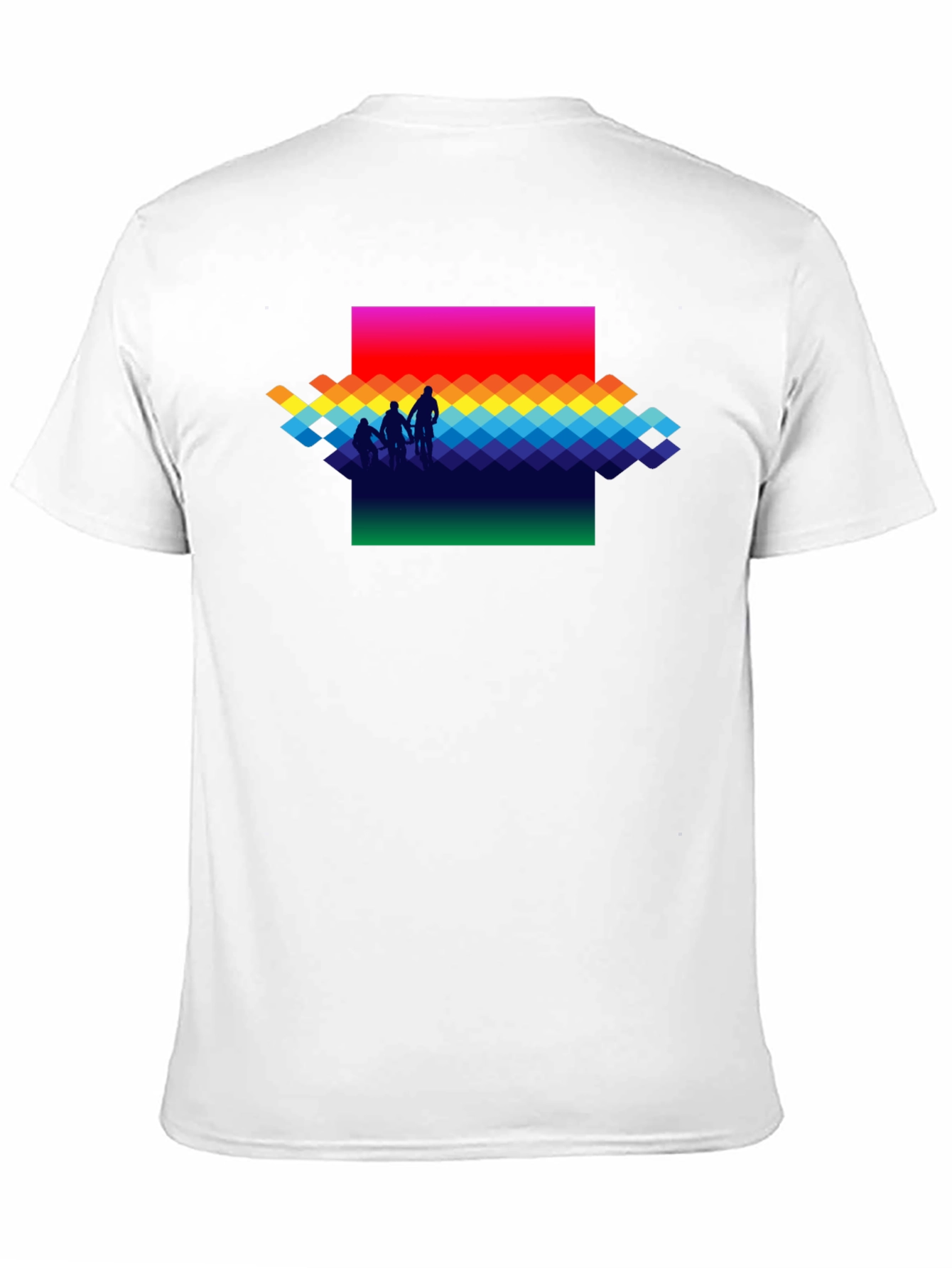 Rainbow Pixel Art T-Shirt - Stylish Graphic Tee