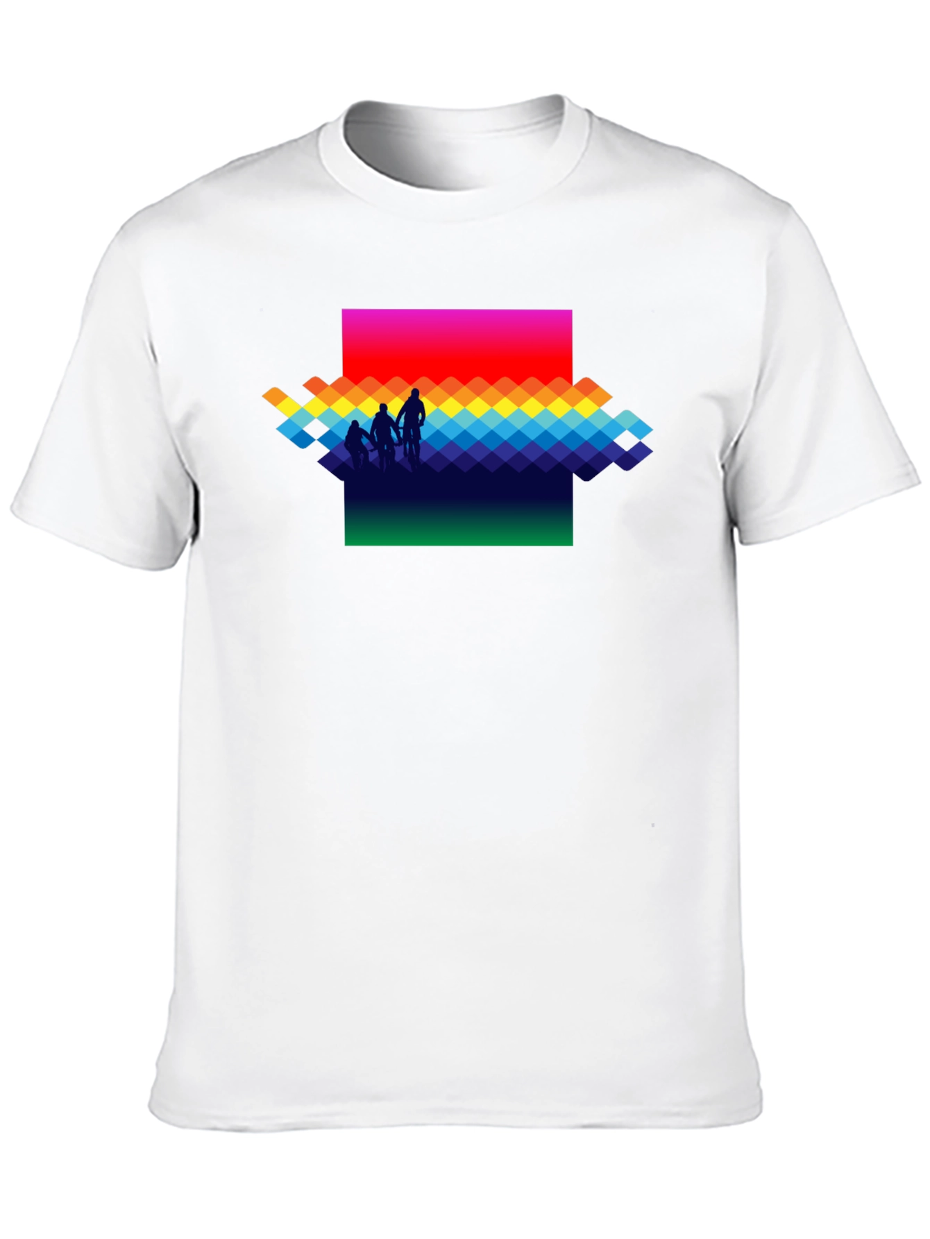 Rainbow Pixel Art T-Shirt - Stylish Graphic Tee