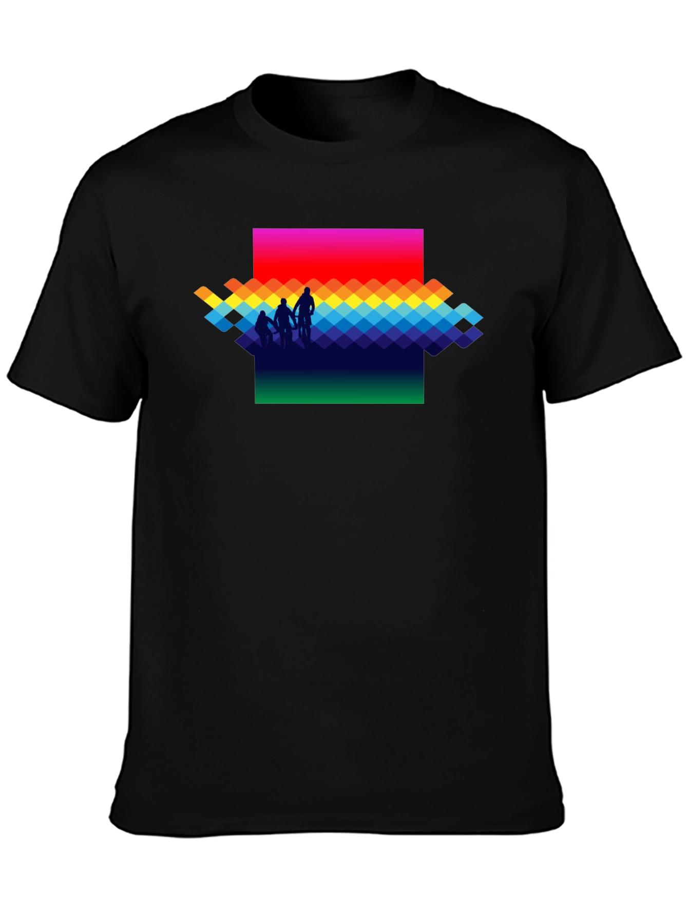 Rainbow Pixel Art T-Shirt - Stylish Graphic Tee