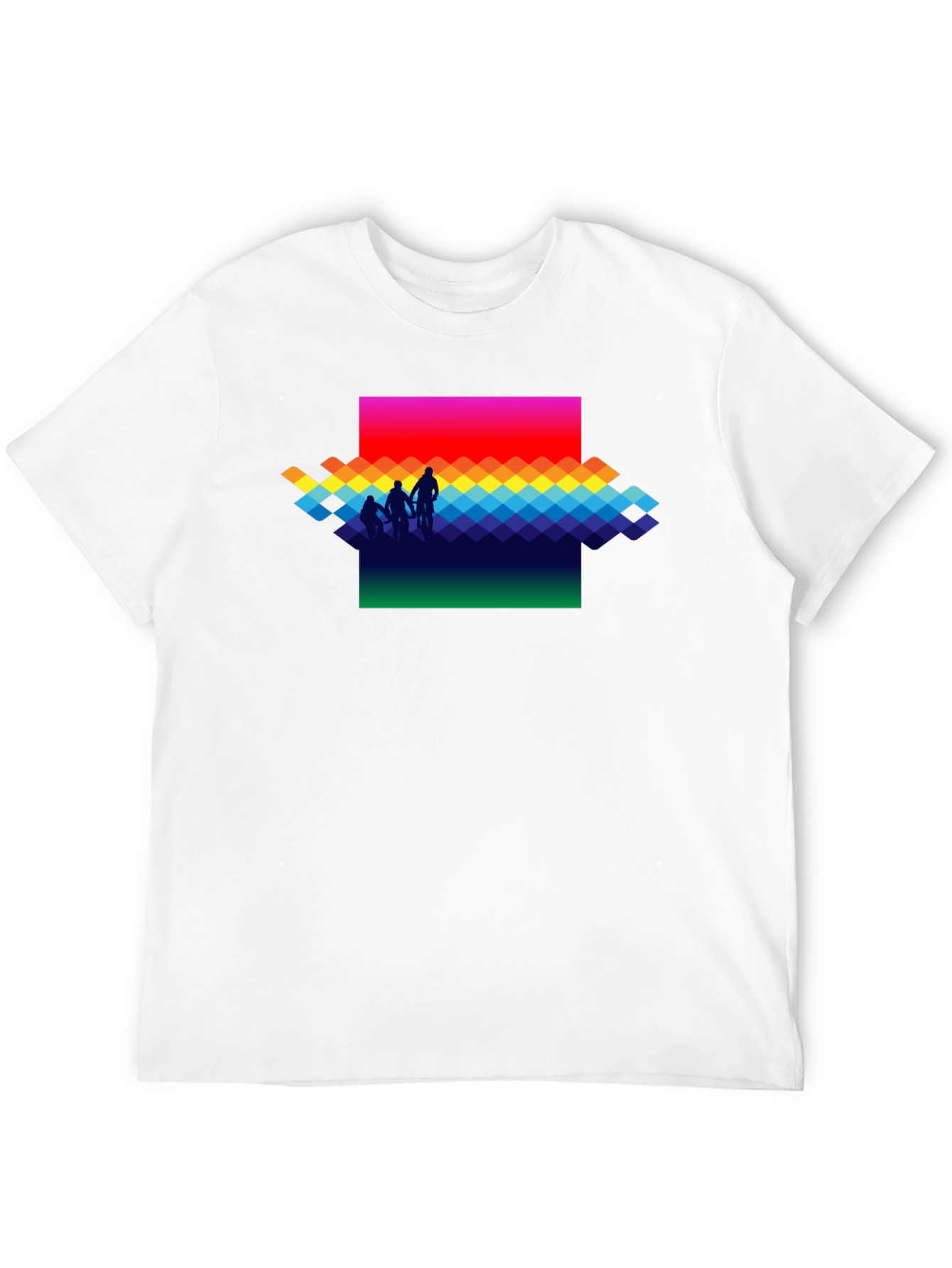 Rainbow Pixel Art T-Shirt - Stylish Graphic Tee