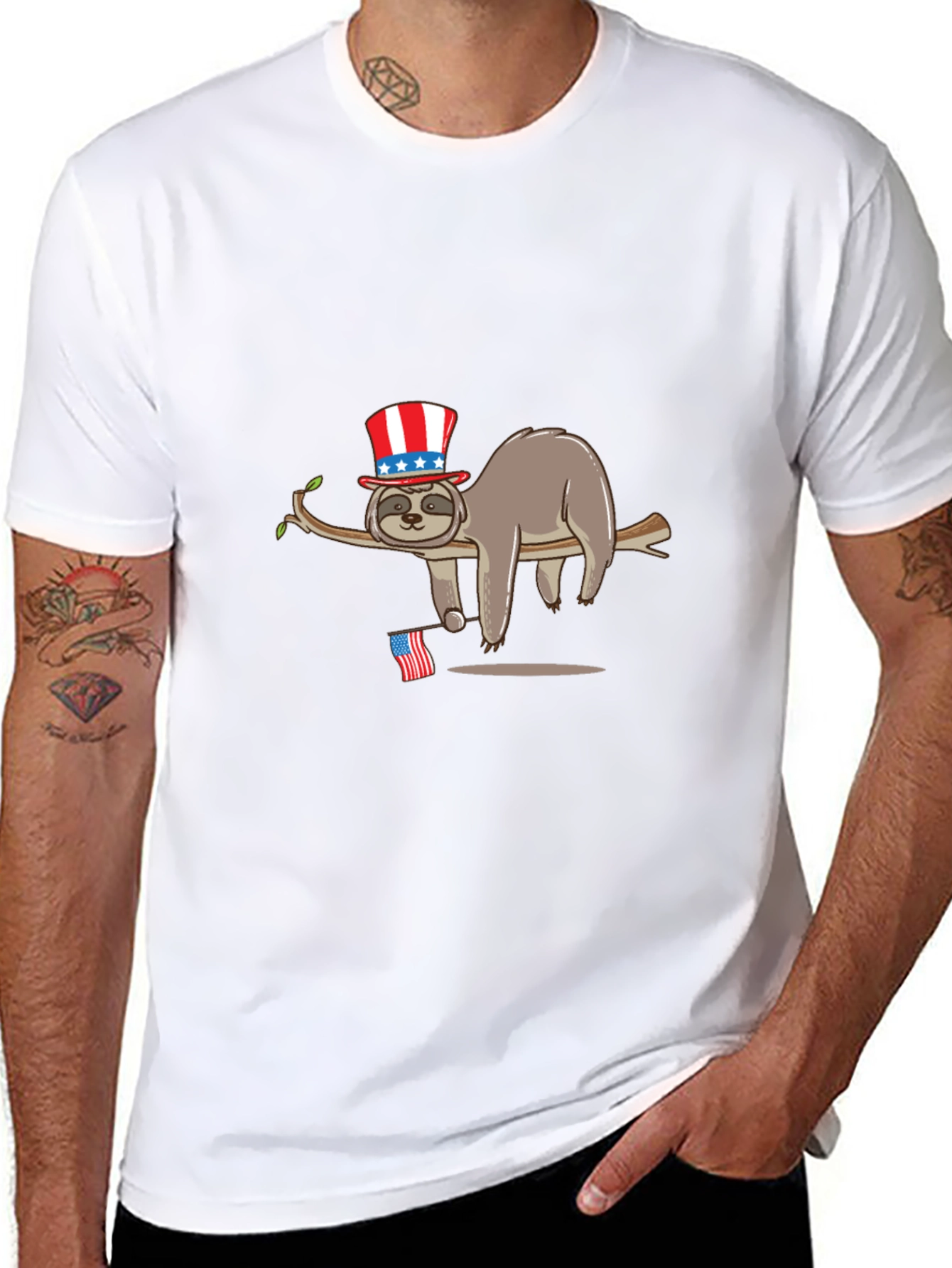 Patriotic Sloth T-Shirt