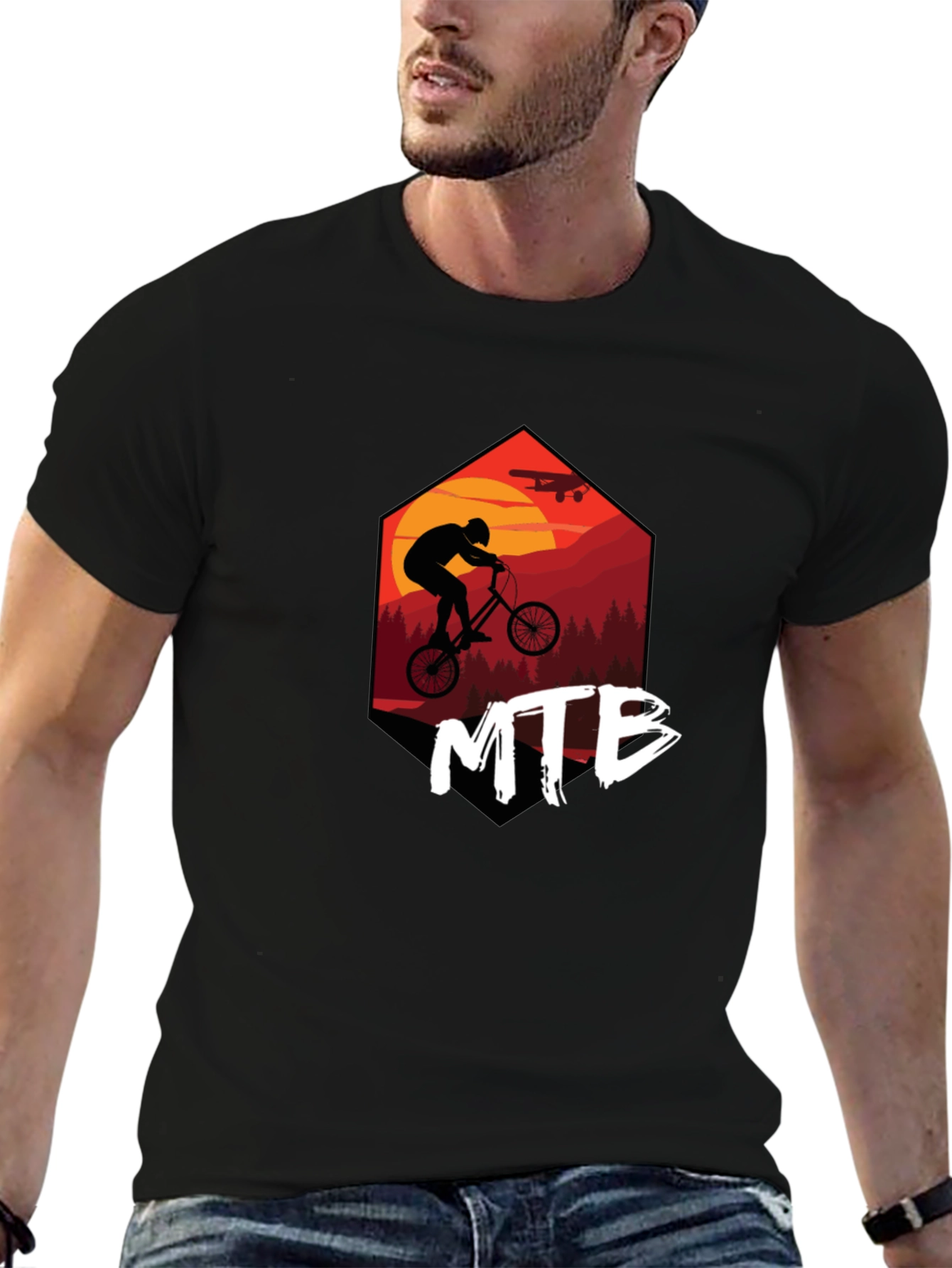 MTB Biker Graphic T-Shirt - Adventure Time!