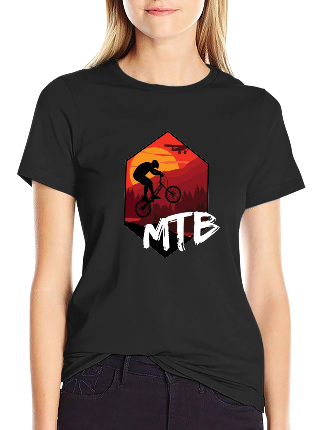 MTB Biker Graphic T-Shirt - Adventure Time!