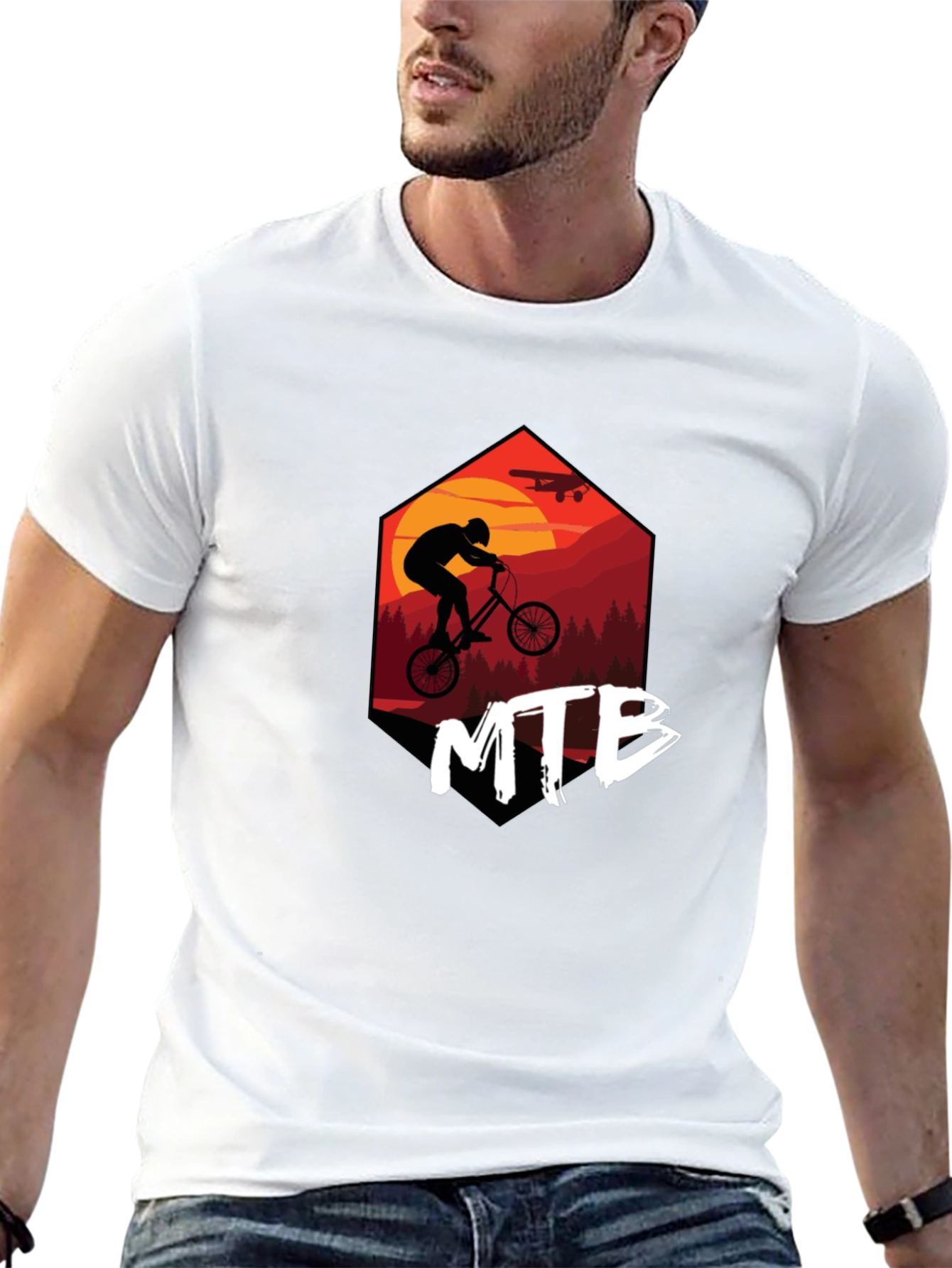 MTB Biker Graphic T-Shirt - Adventure Time!