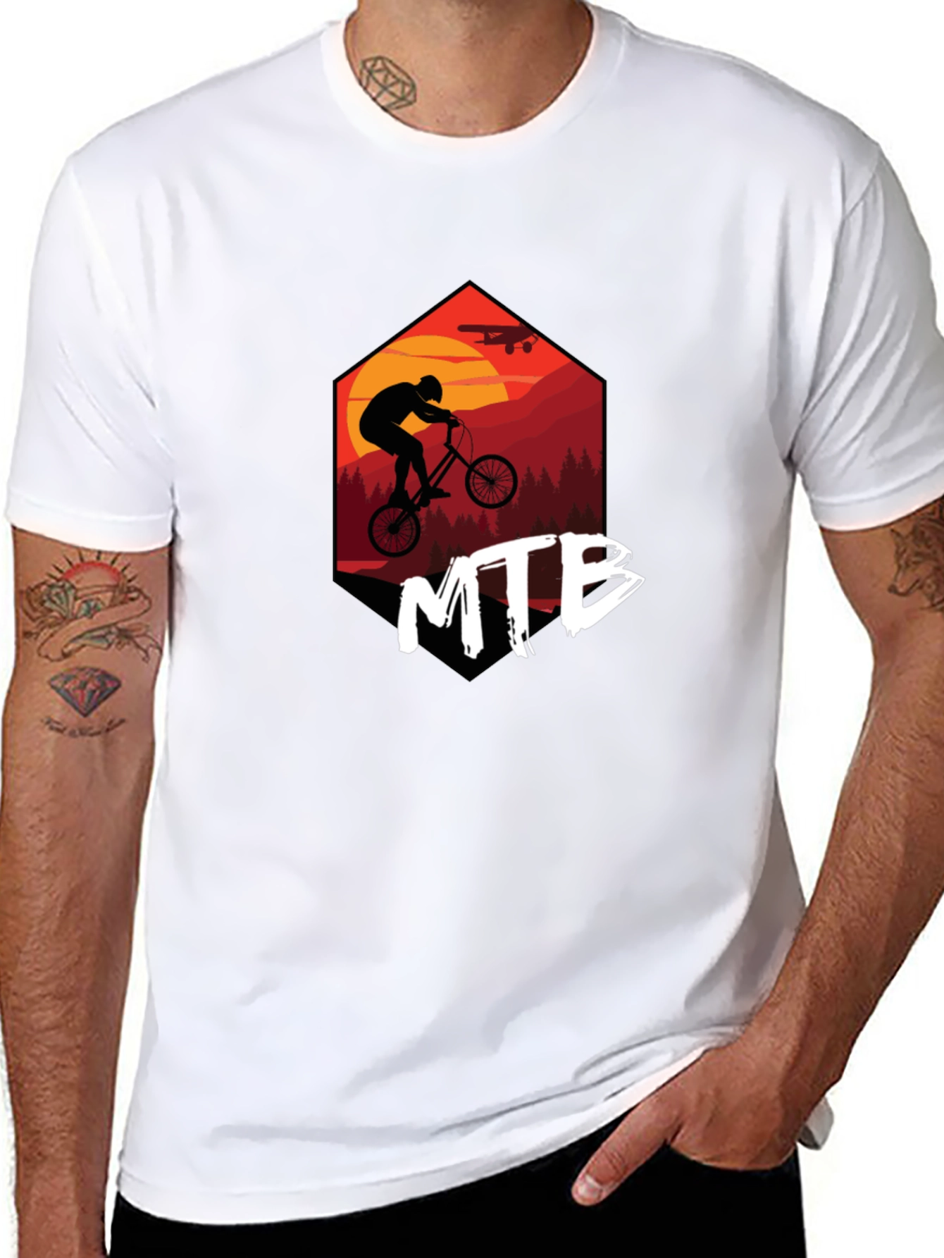MTB Biker Graphic T-Shirt - Adventure Time!