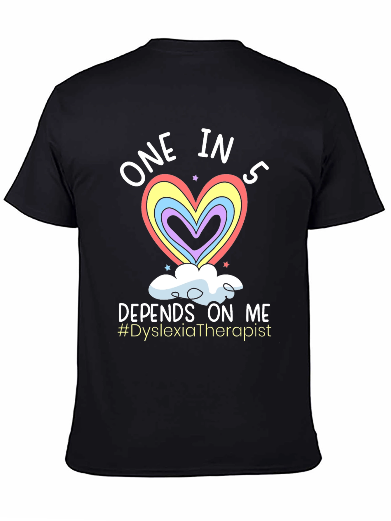 Dyslexia Therapist Rainbow Heart T-Shirt