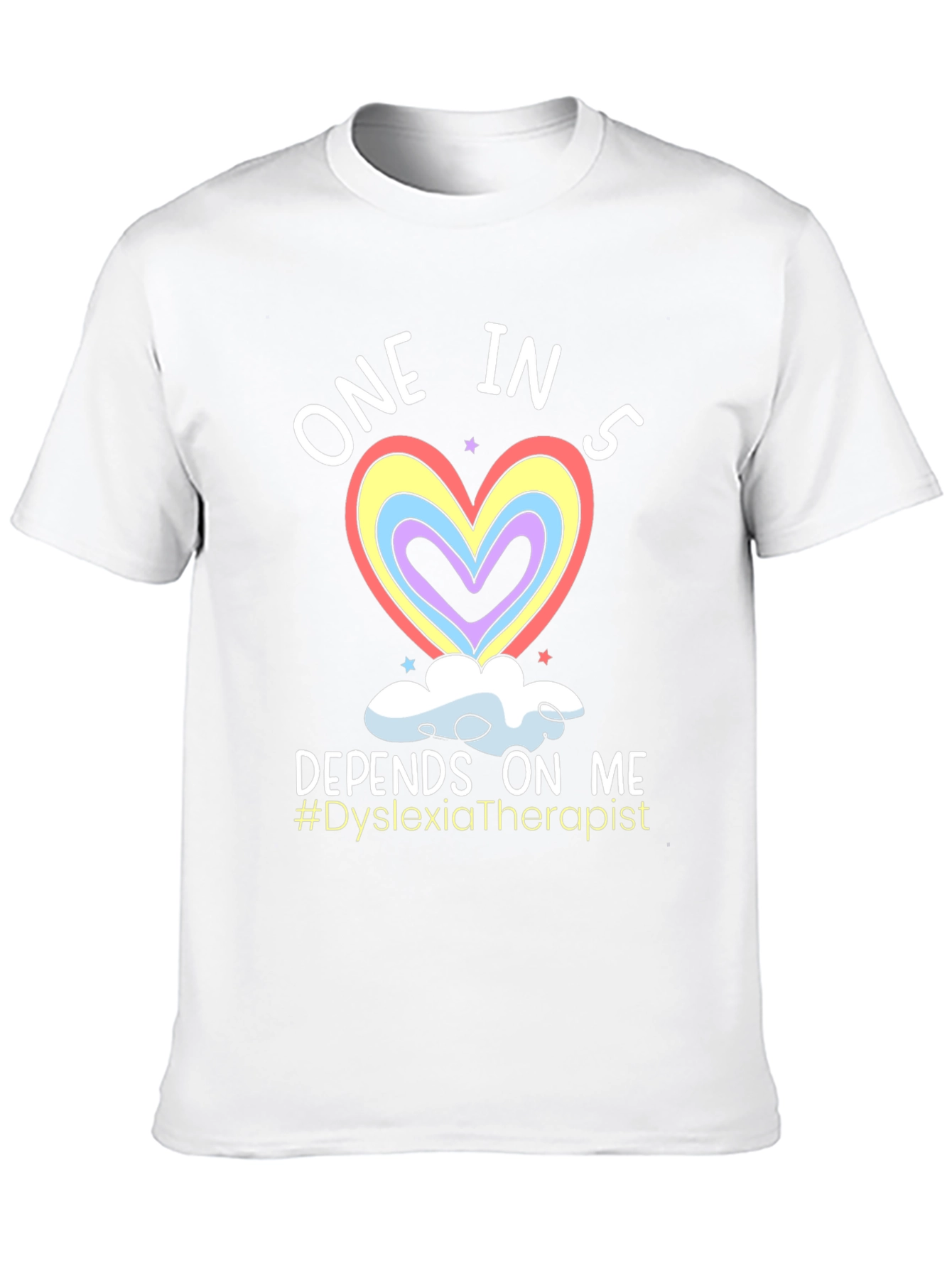 Dyslexia Therapist Rainbow Heart T-Shirt