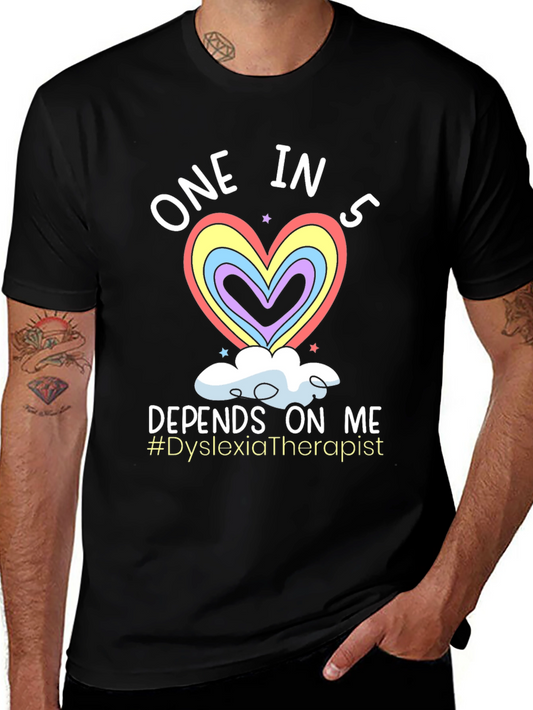 Dyslexia Therapist Rainbow Heart T-Shirt