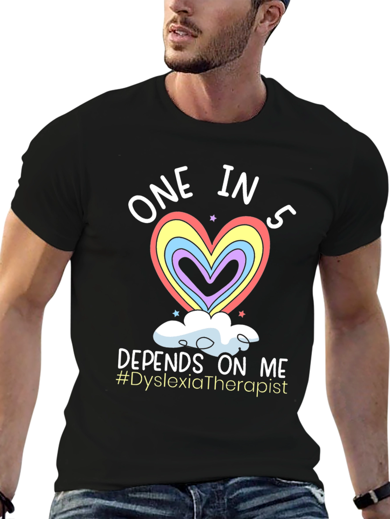 Dyslexia Therapist Rainbow Heart T-Shirt