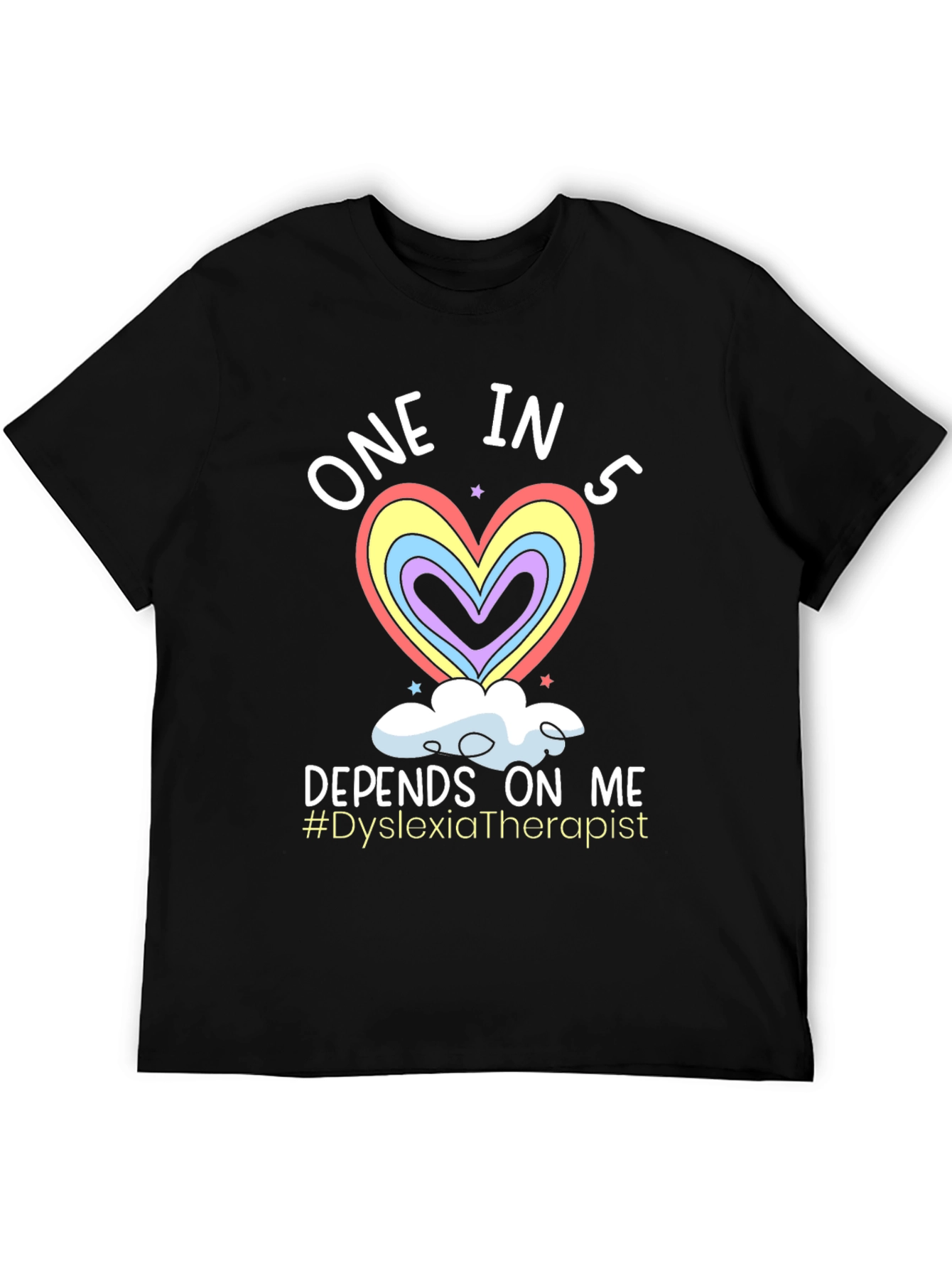 Dyslexia Therapist Rainbow Heart T-Shirt