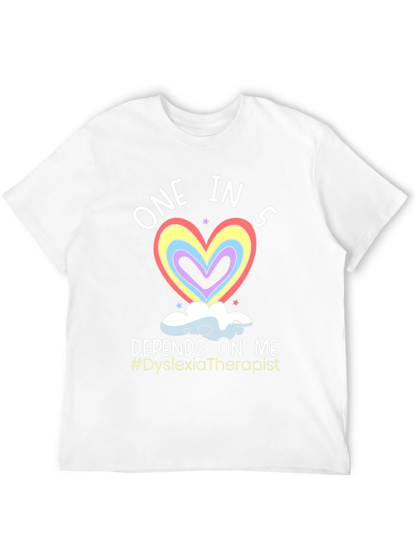 Dyslexia Therapist Rainbow Heart T-Shirt