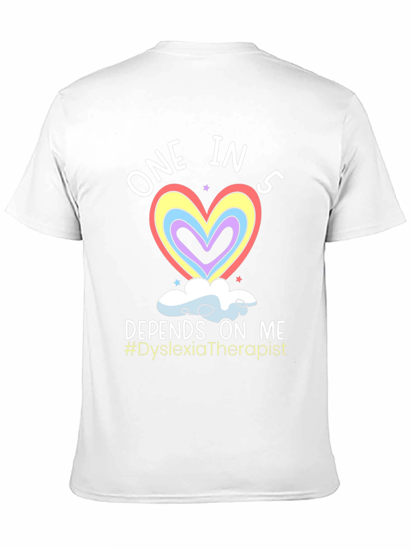 Dyslexia Therapist Rainbow Heart T-Shirt