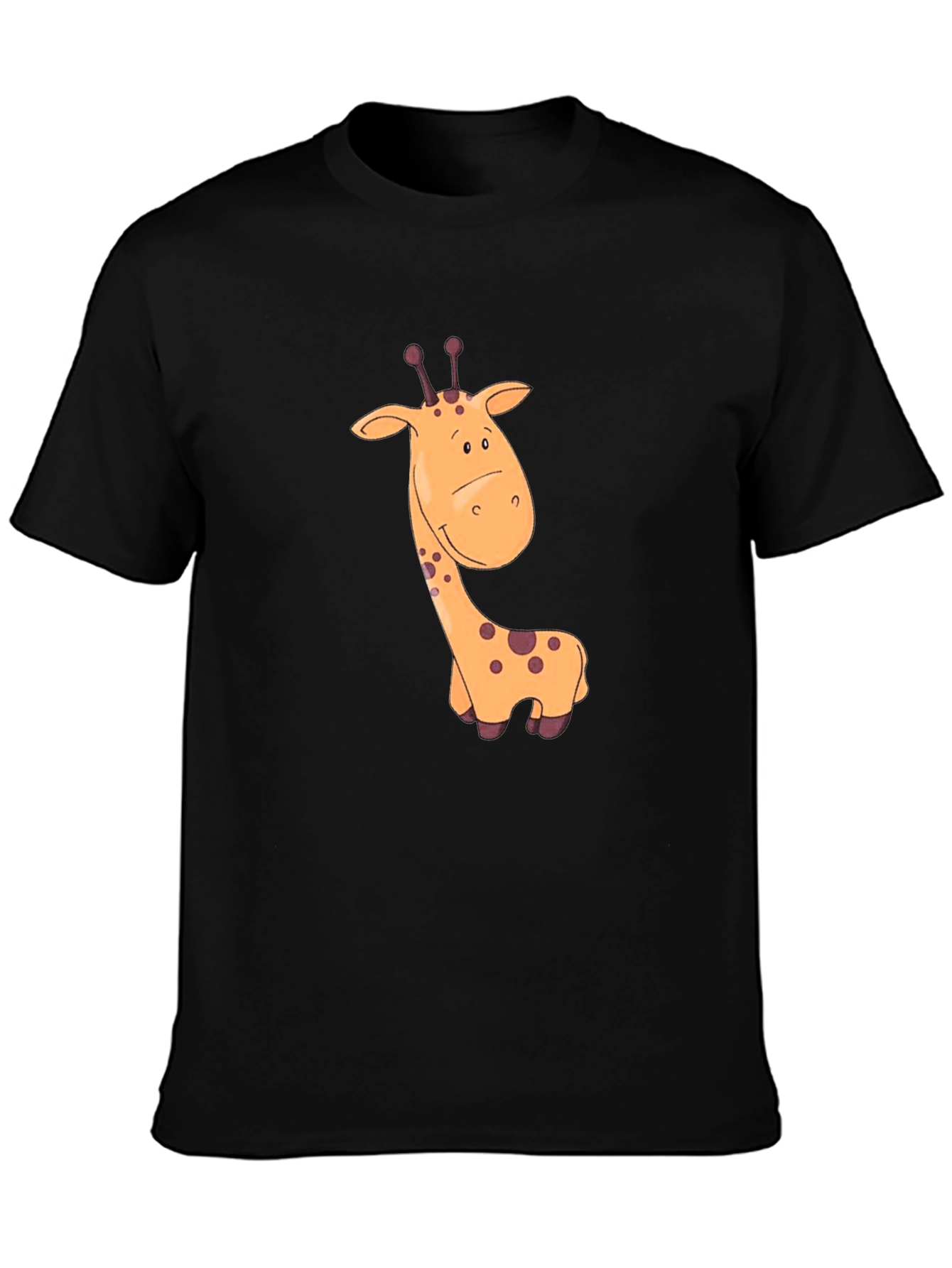 Giraffe Graphic Black T-Shirt