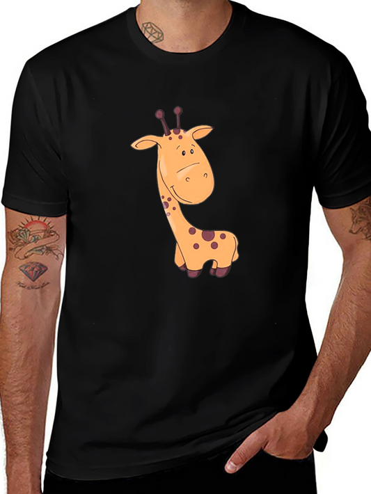 Giraffe Graphic Black T-Shirt