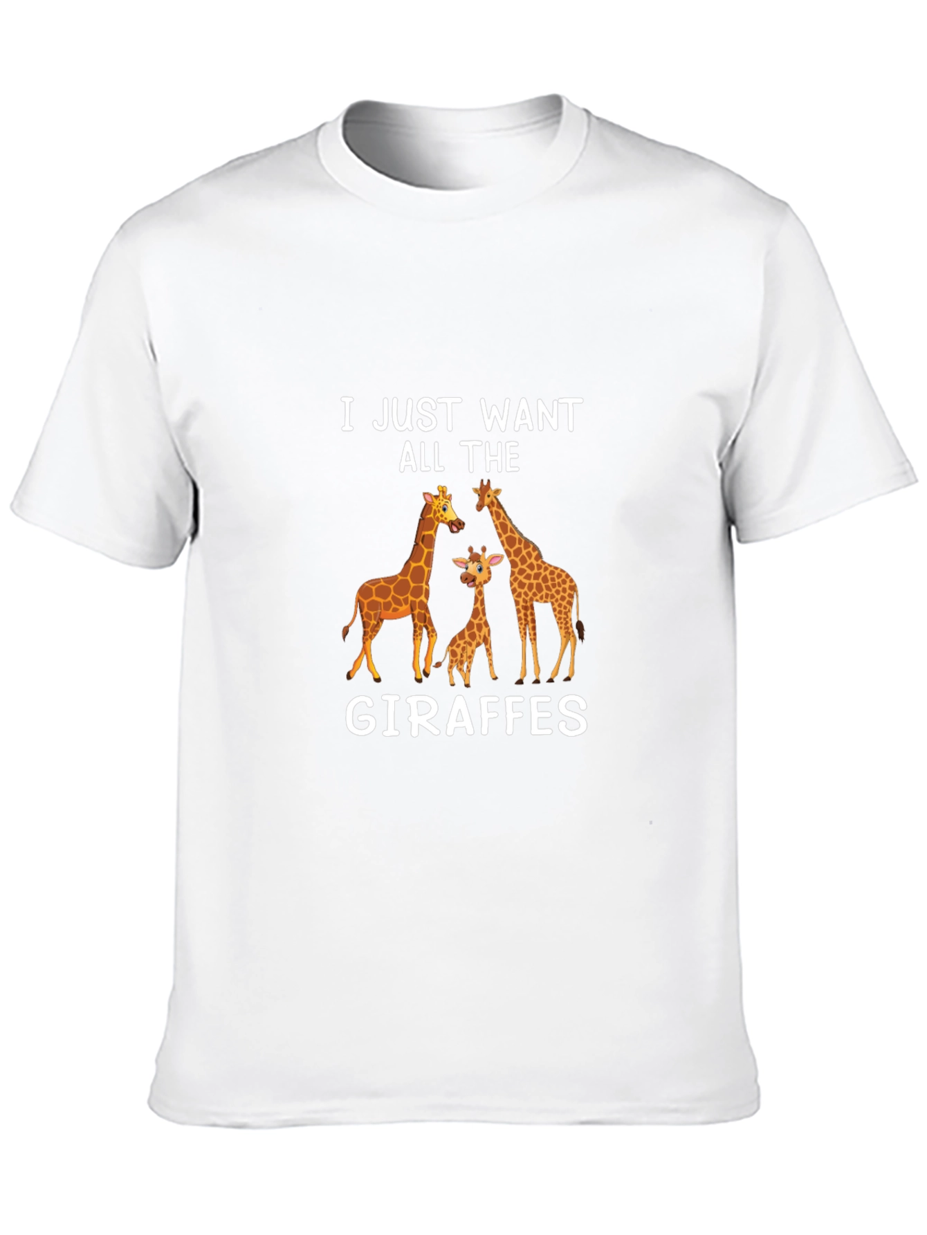 Giraffe Lover Graphic Tee - Black Crew Neck T-Shirt