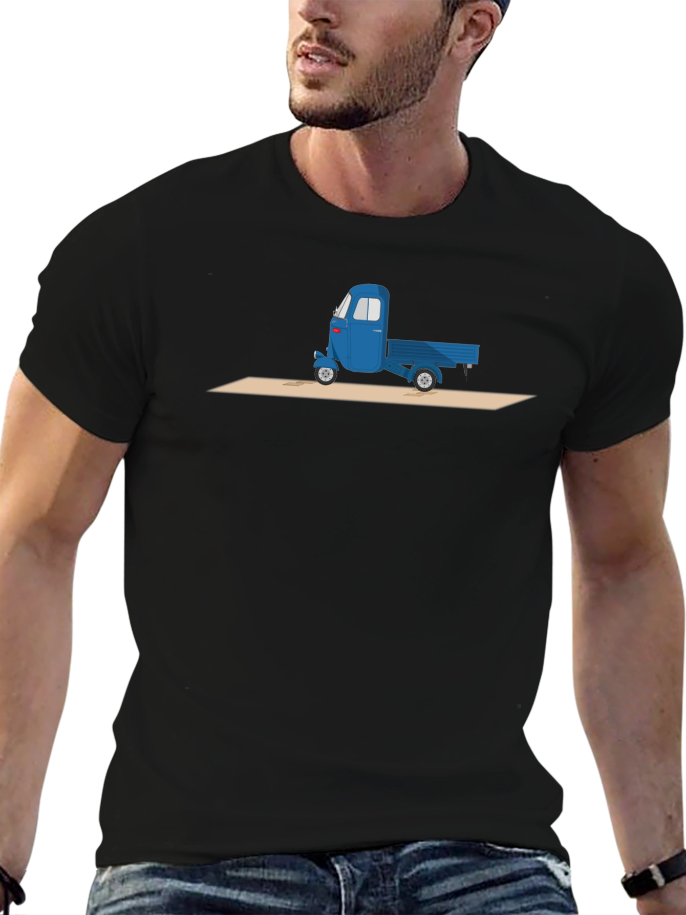 Blue Truck Graphic Tee - Unique Design