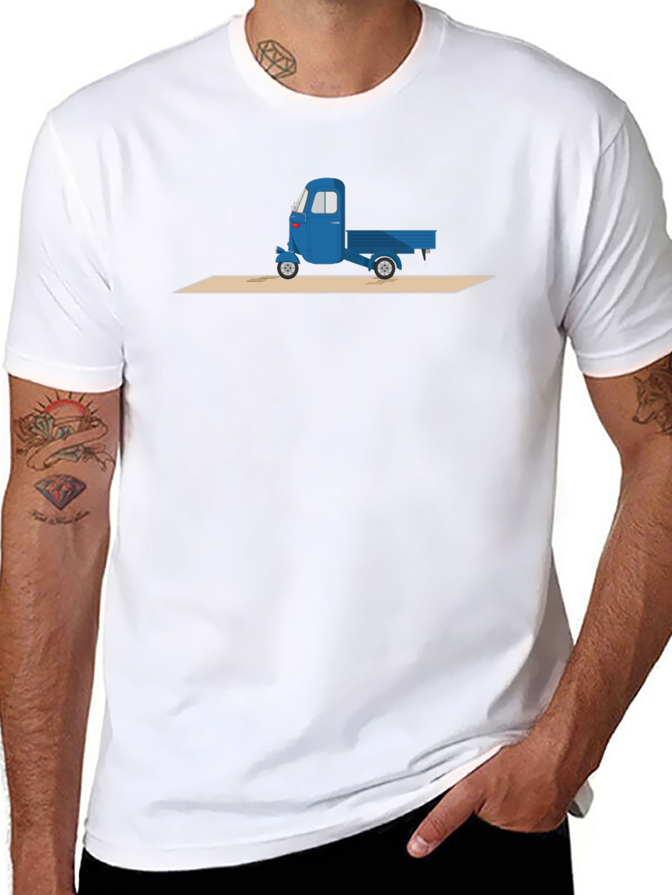 Blue Truck Graphic Tee - Unique Design