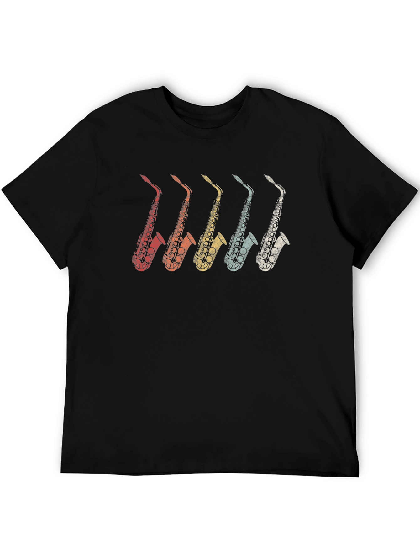 Retro Saxophone Graphic T-Shirt
