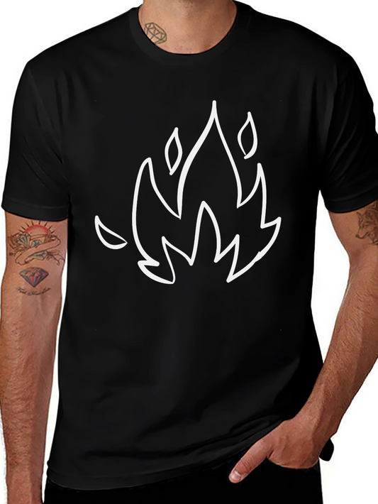 Fire Graphic Black T-Shirt - Casual Style