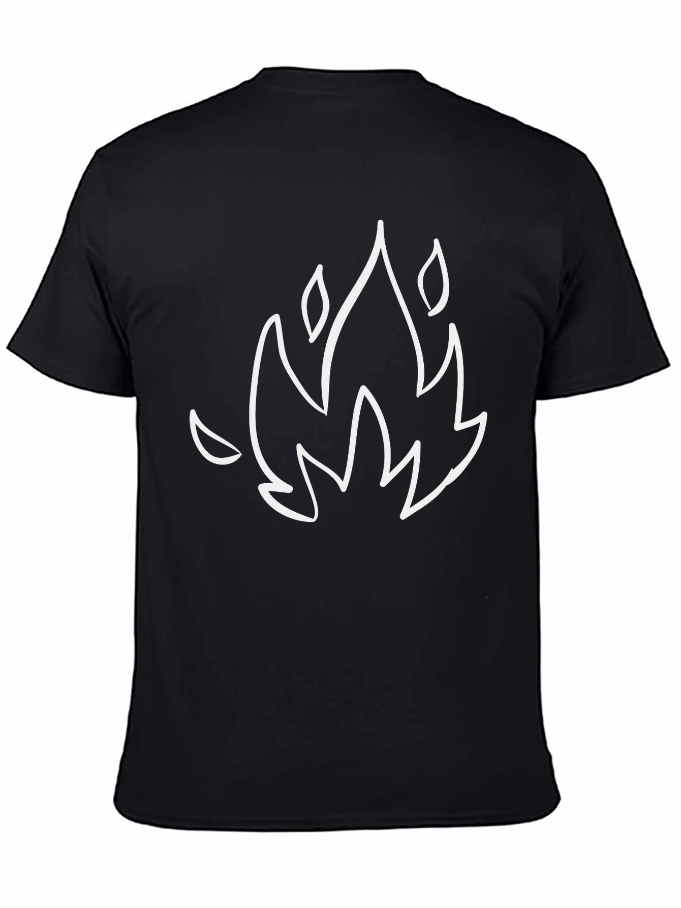Fire Graphic Black T-Shirt - Casual Style