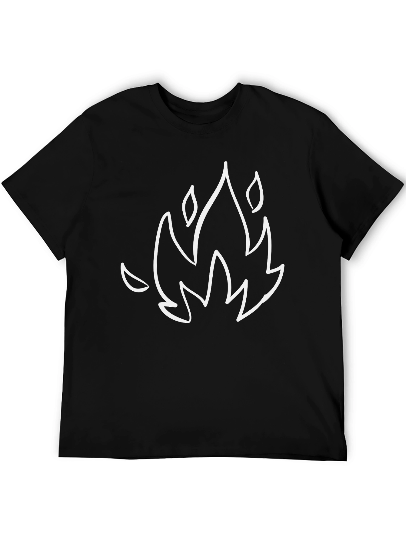 Fire Graphic Black T-Shirt - Casual Style