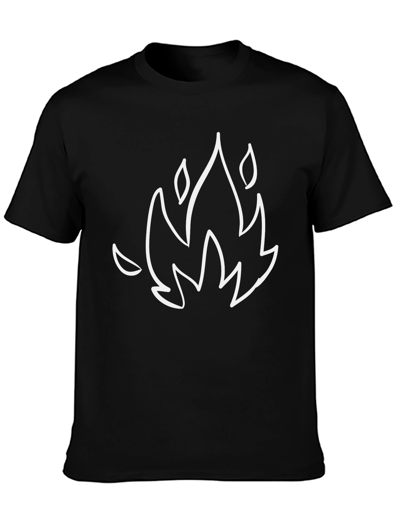 Fire Graphic Black T-Shirt - Casual Style