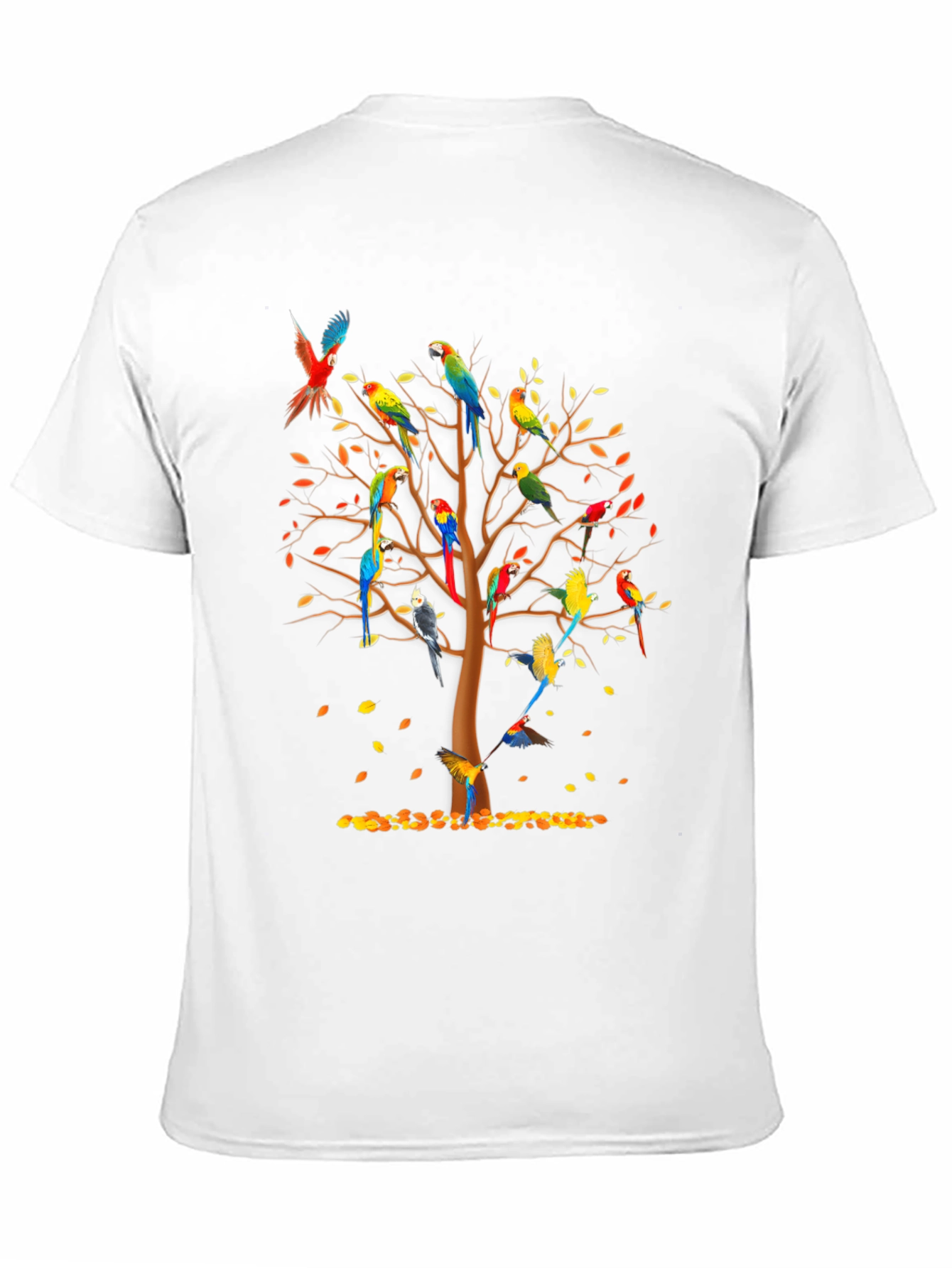 Parrot Tree T-Shirt - Vibrant Avian Design