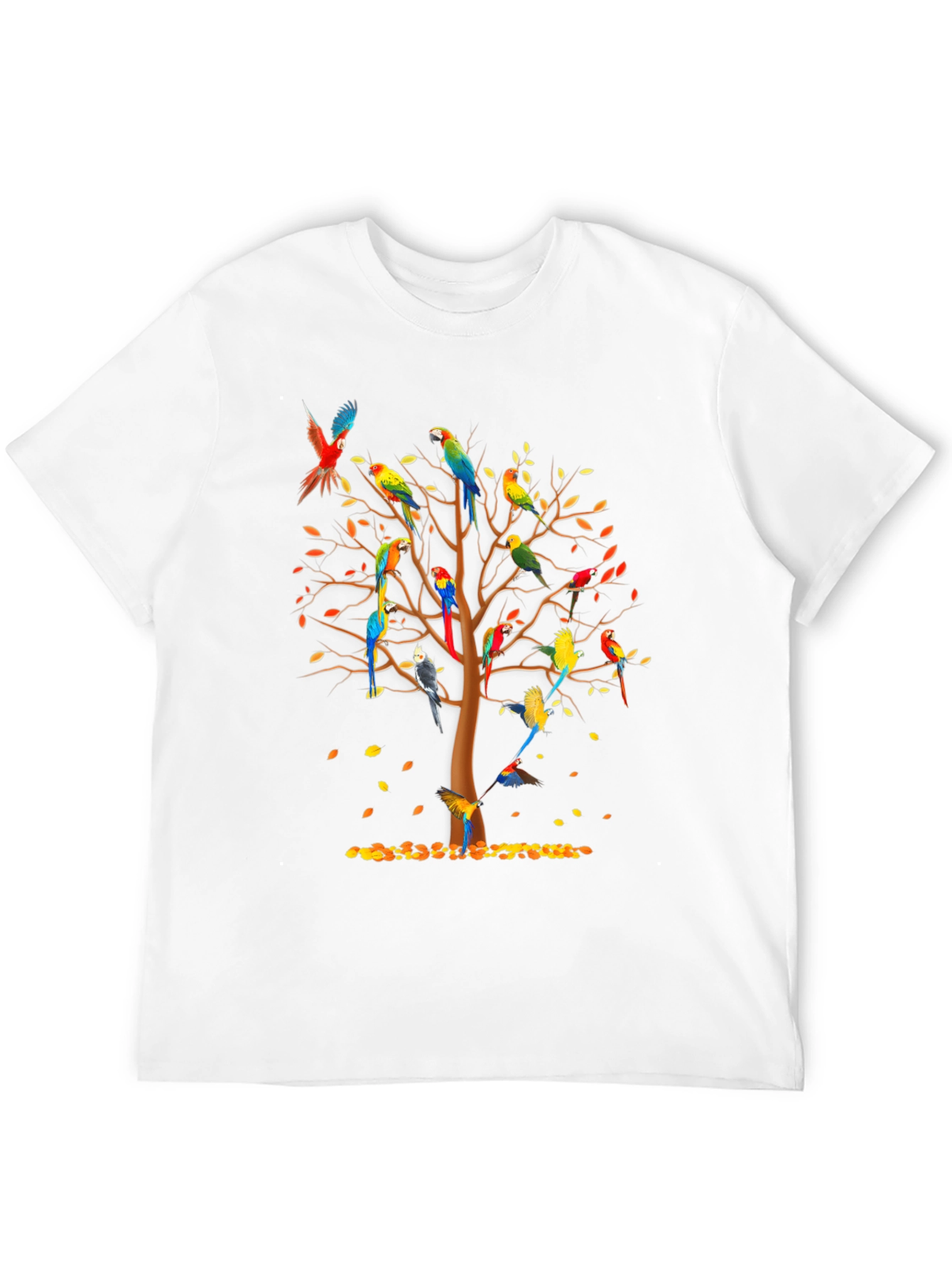 Parrot Tree T-Shirt - Vibrant Avian Design
