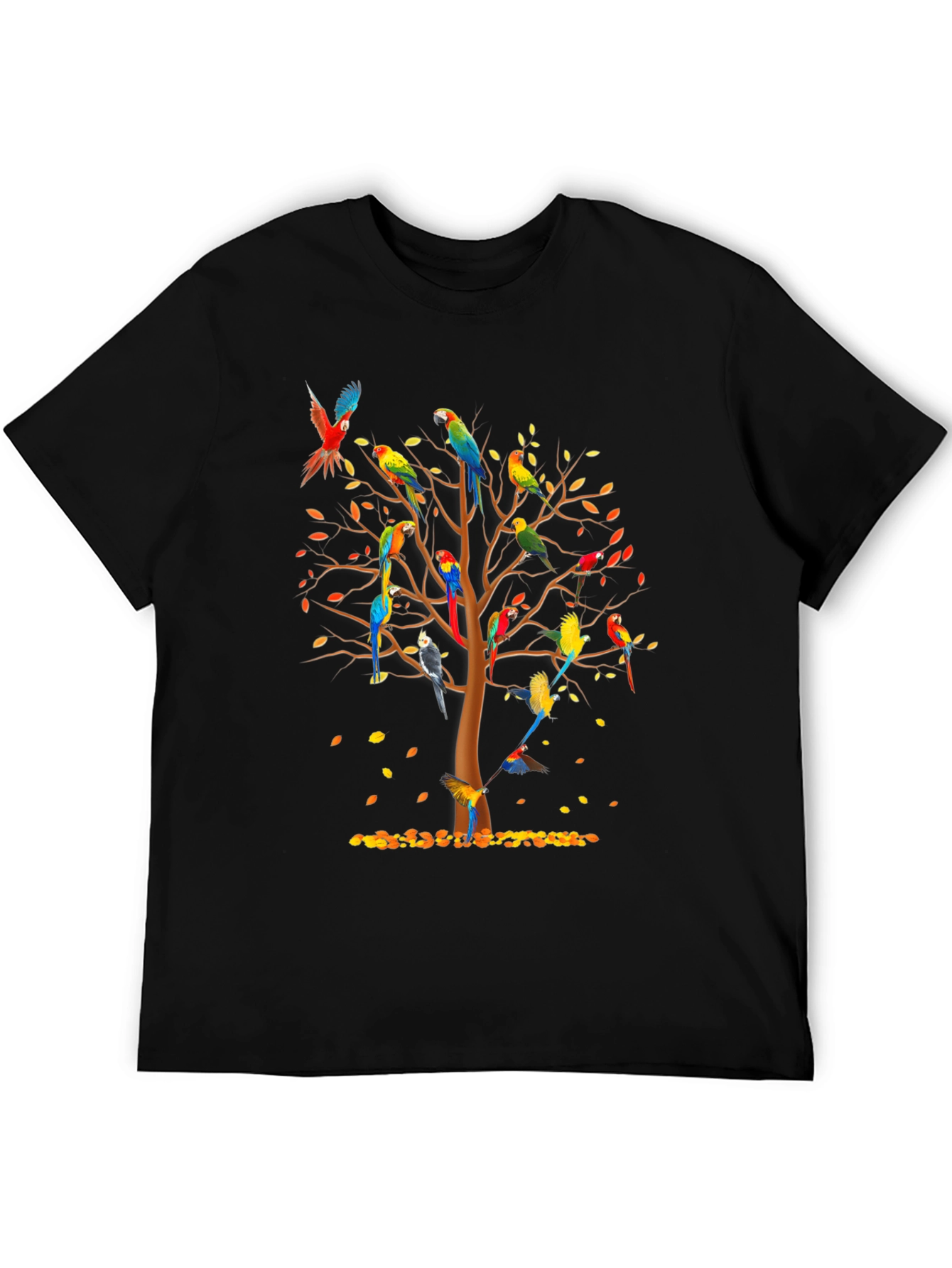 Parrot Tree T-Shirt - Vibrant Avian Design