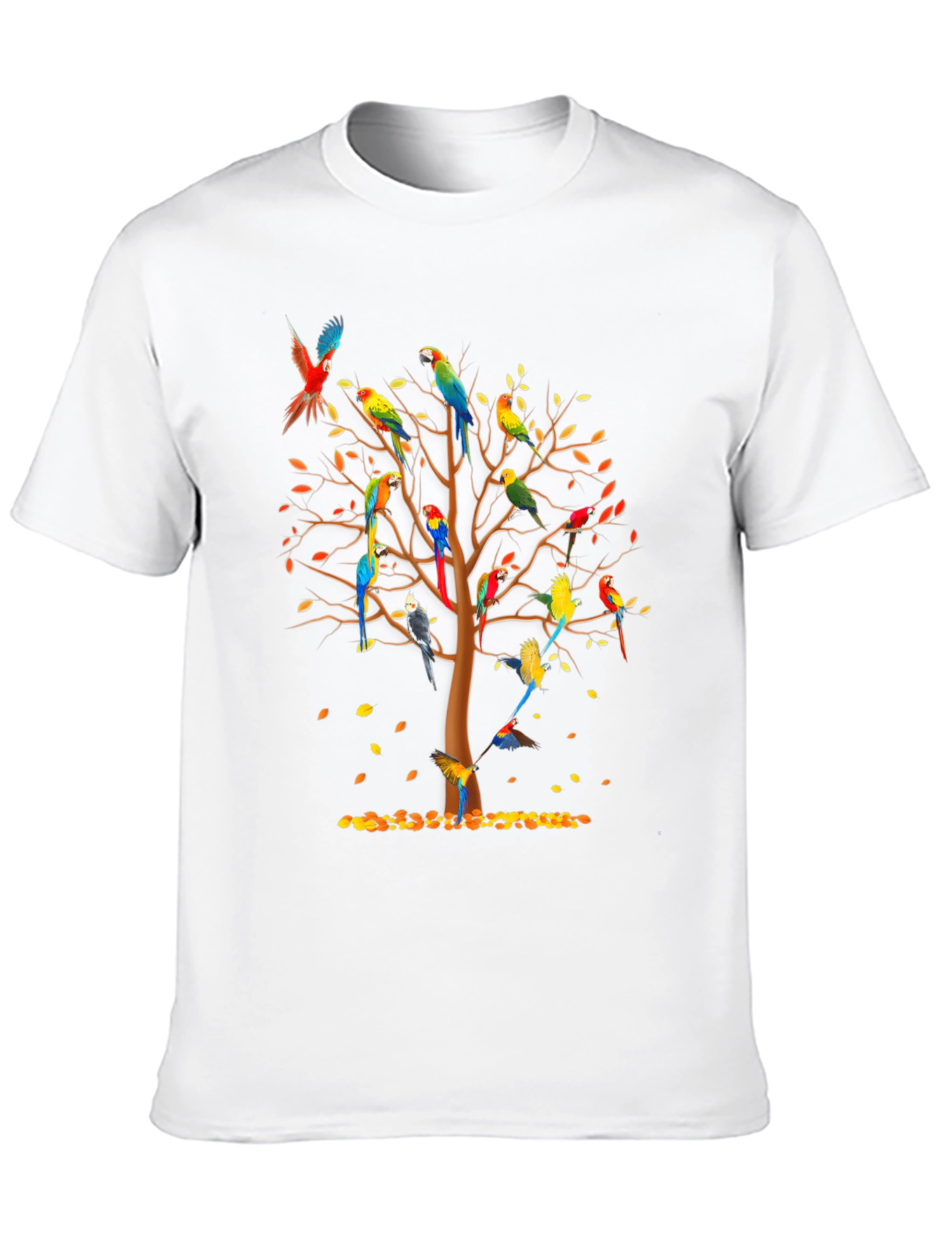 Parrot Tree T-Shirt - Vibrant Avian Design