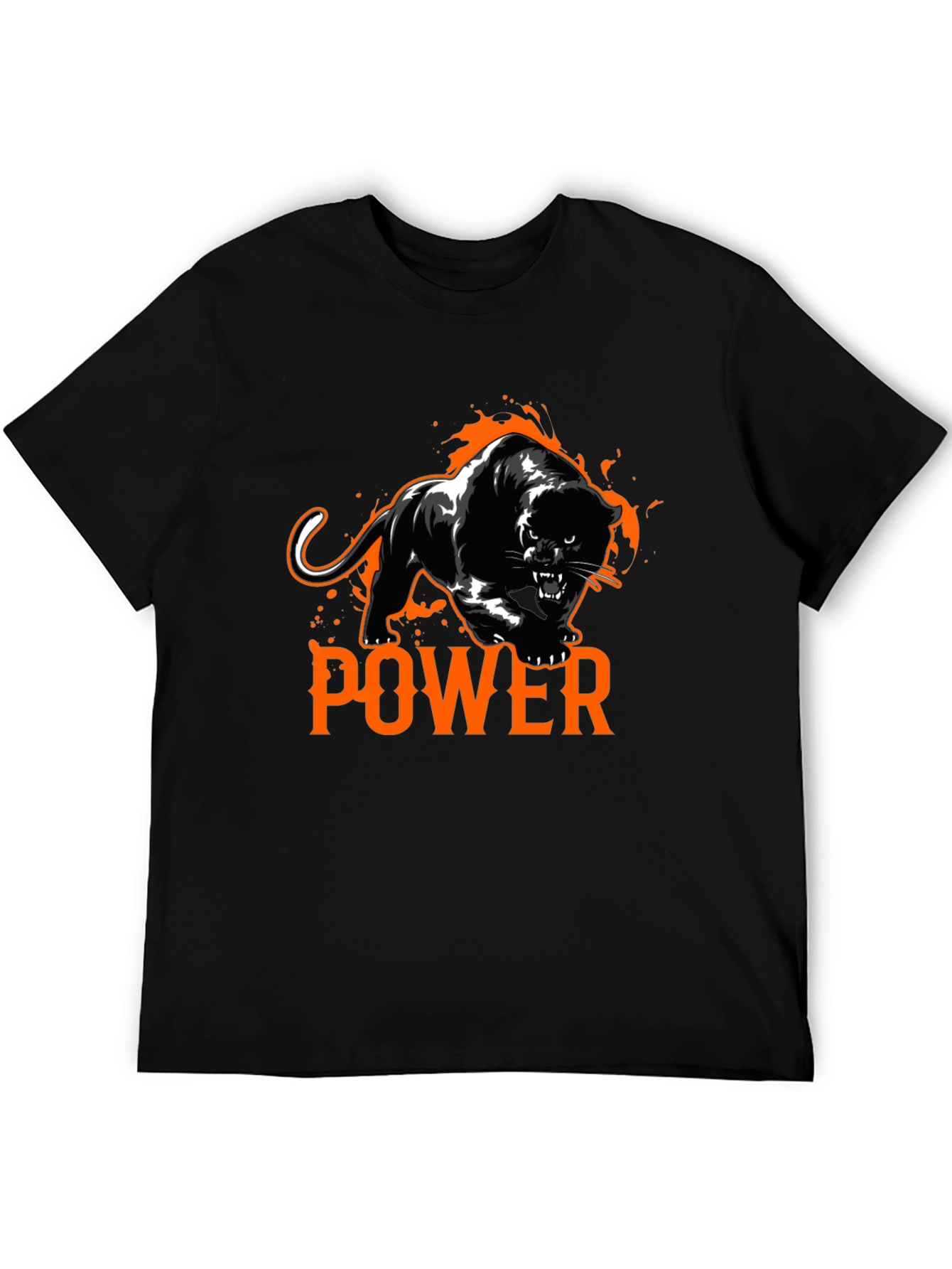 Power Panther Graphic T-Shirt - Black