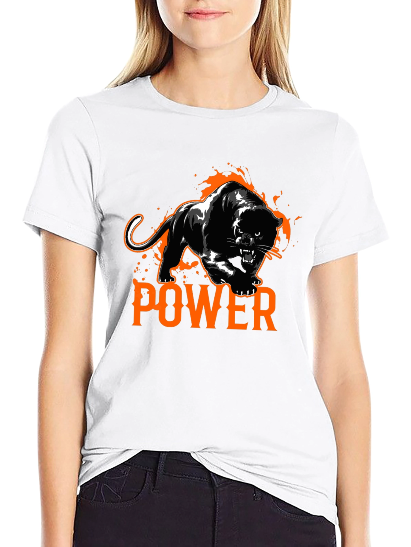 Power Panther Graphic T-Shirt - Black