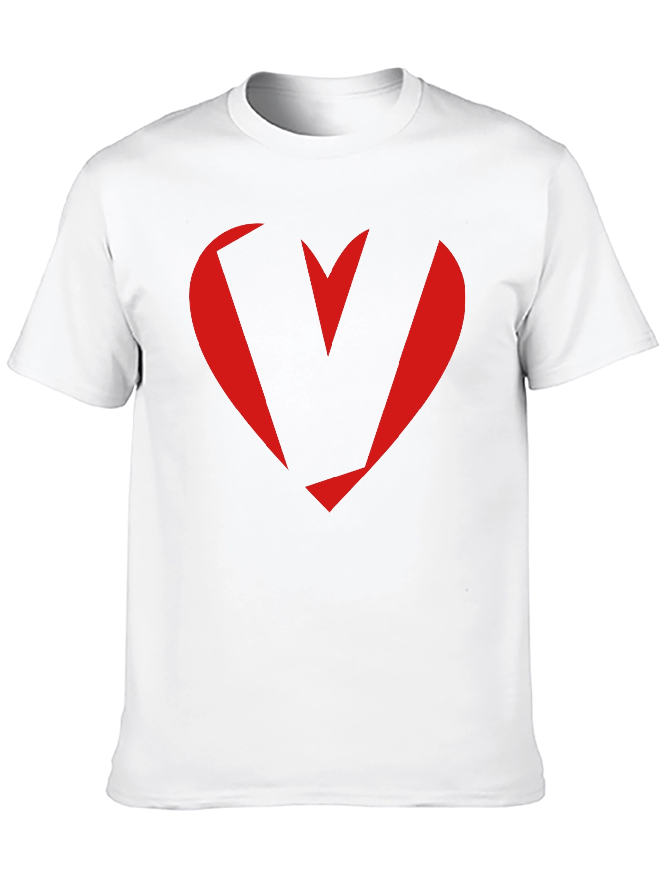 Heart V Graphic Tee - Stylish Mens Black T-Shirt