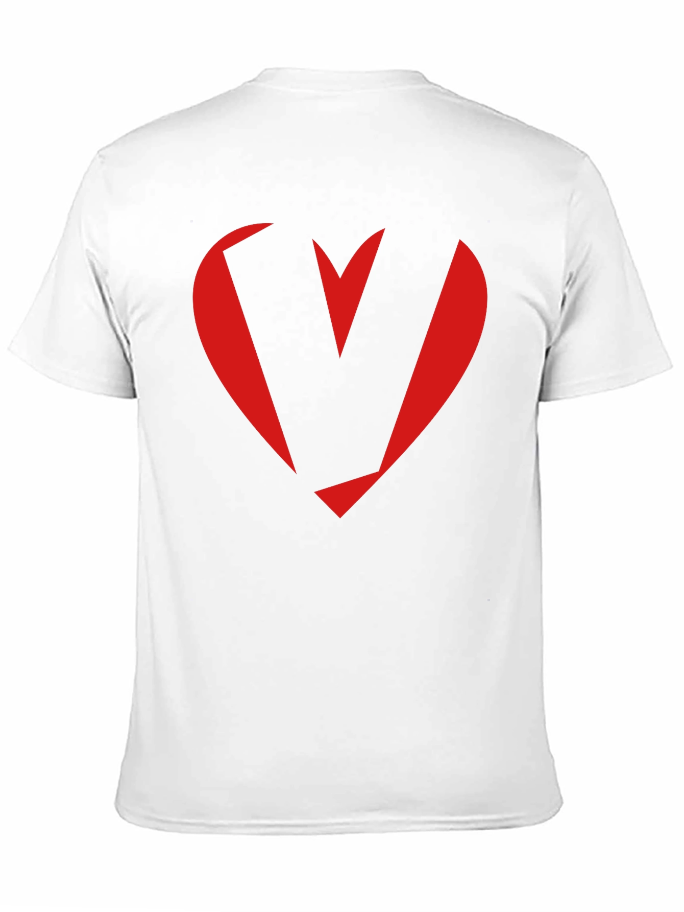 Heart V Graphic Tee - Stylish Mens Black T-Shirt