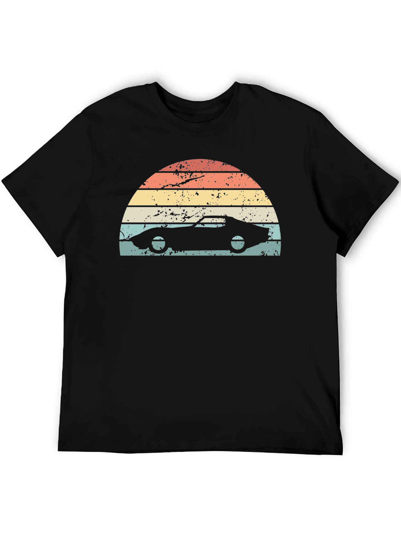 Retro Sunset Car Graphic T-Shirt