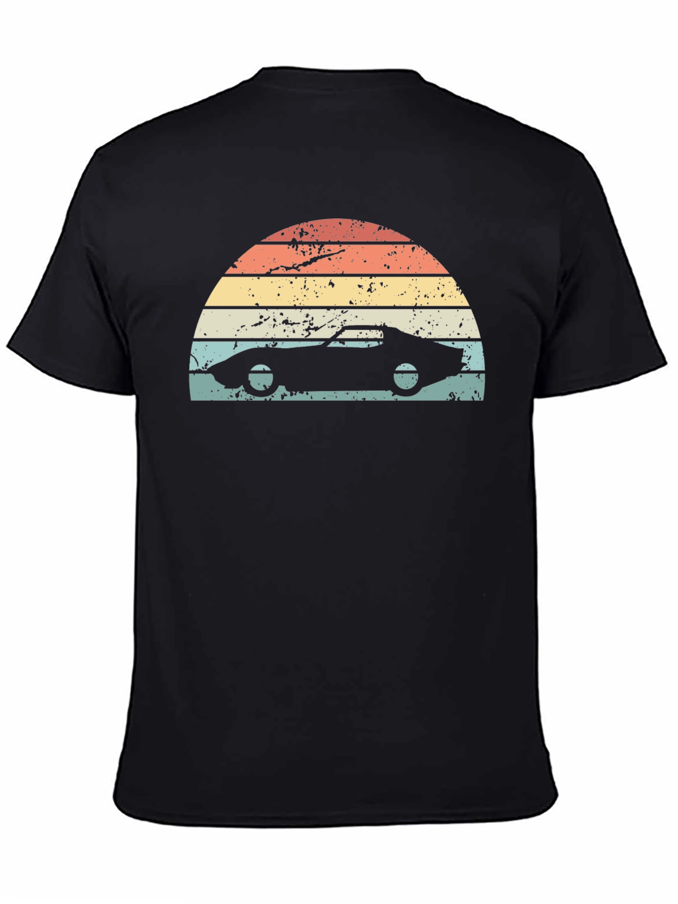 Retro Sunset Car Graphic T-Shirt