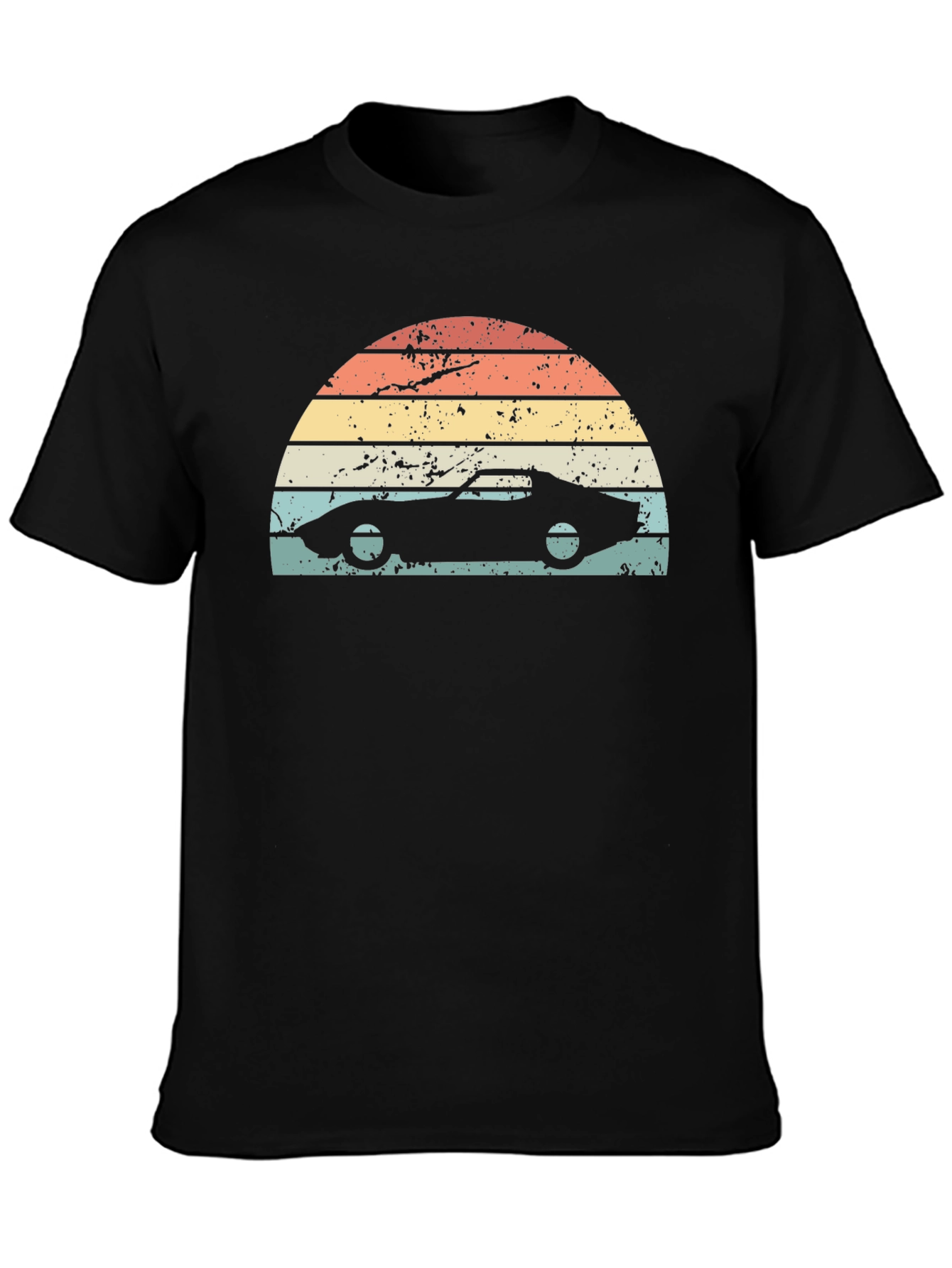 Retro Sunset Car Graphic T-Shirt